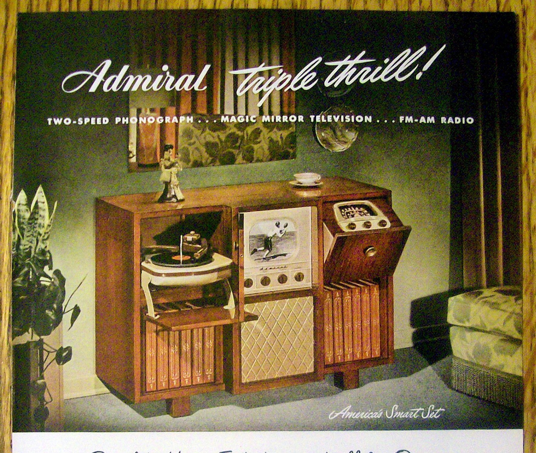 1948 Admiral Triple Thrill w/Radio, TV & Phonograph
