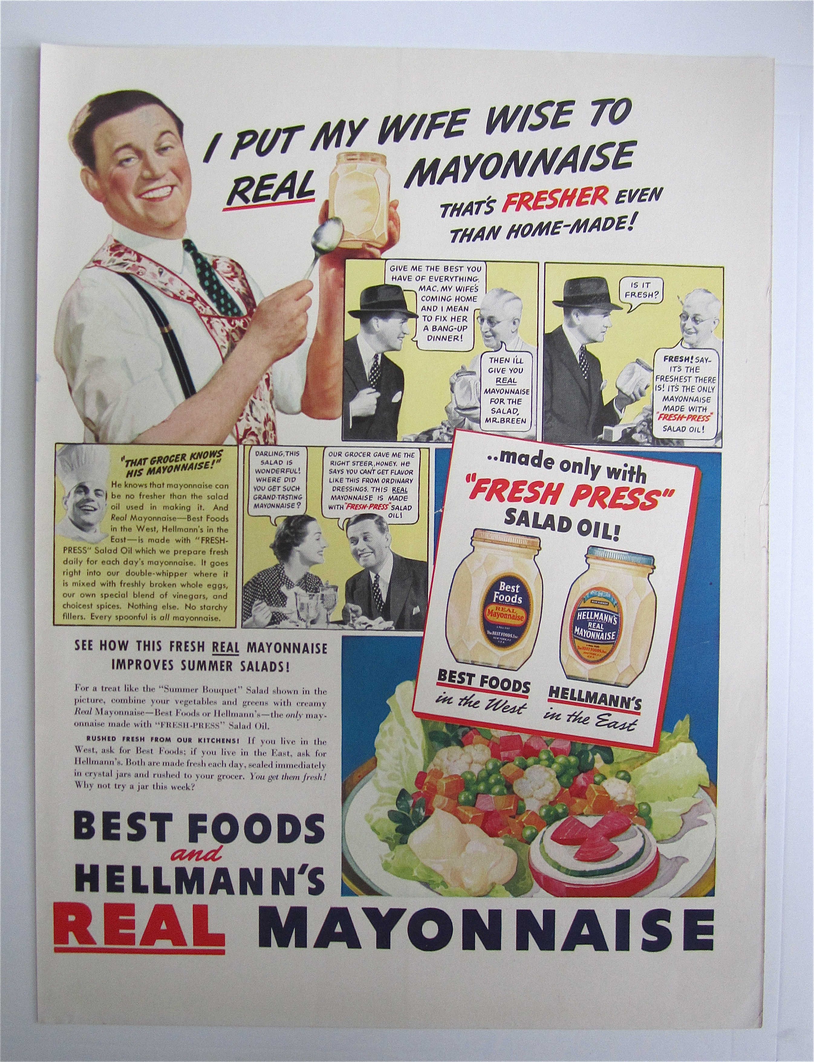 1937 Hellmann's Real Mayonnaise with WIfe Wise