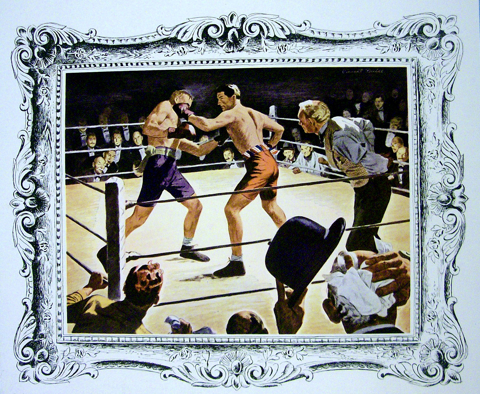 1949 Cyril Johnson Covert with Men Boxing