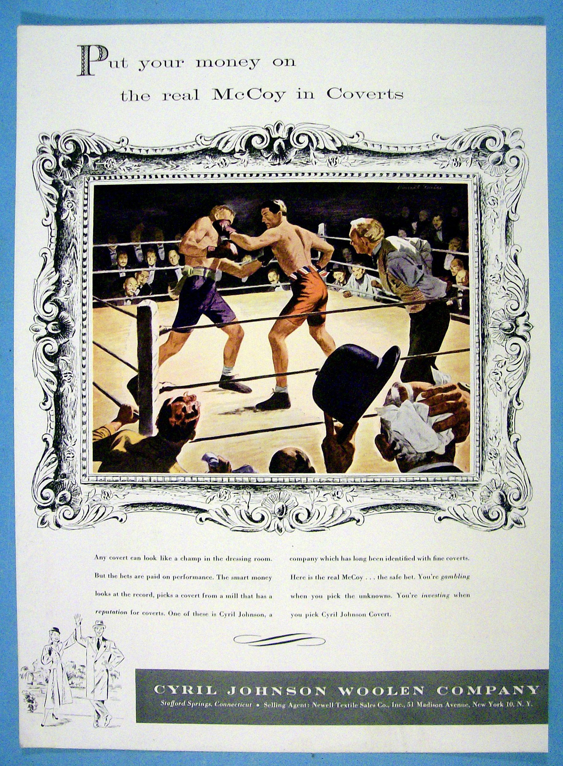 1949 Cyril Johnson Covert with Men Boxing