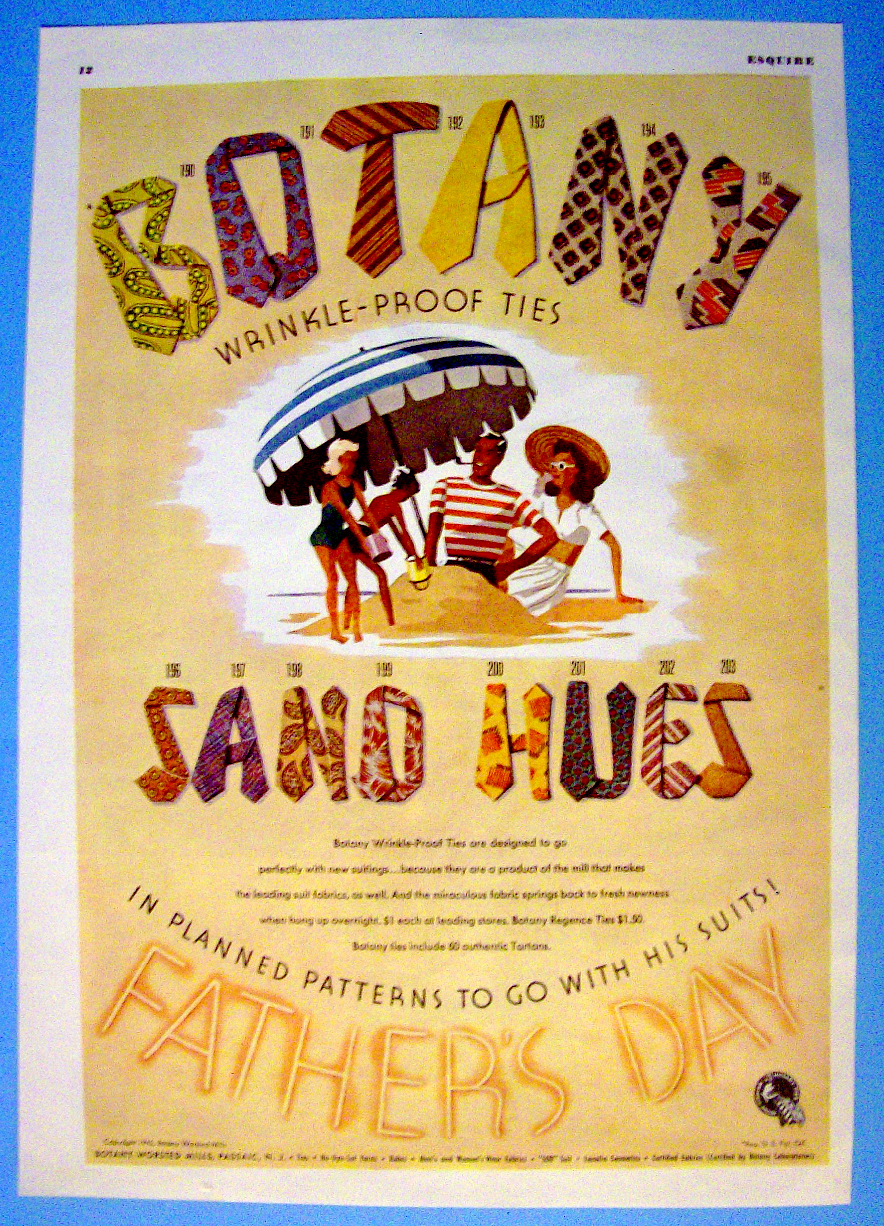 1945 Botany Sand Hue Ties with Father's Day