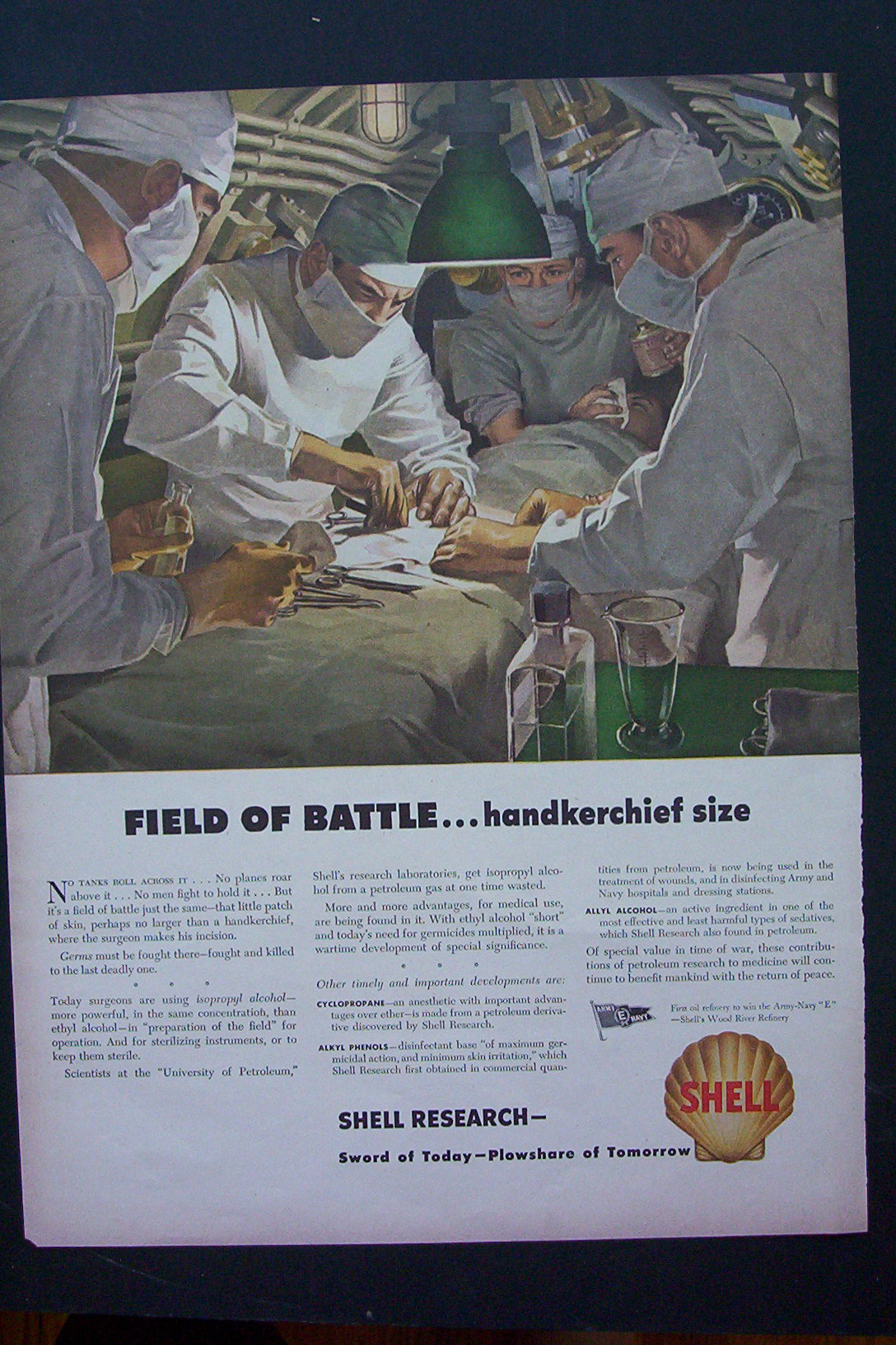 1943 Shell Research with Doctor in Middle of Operation