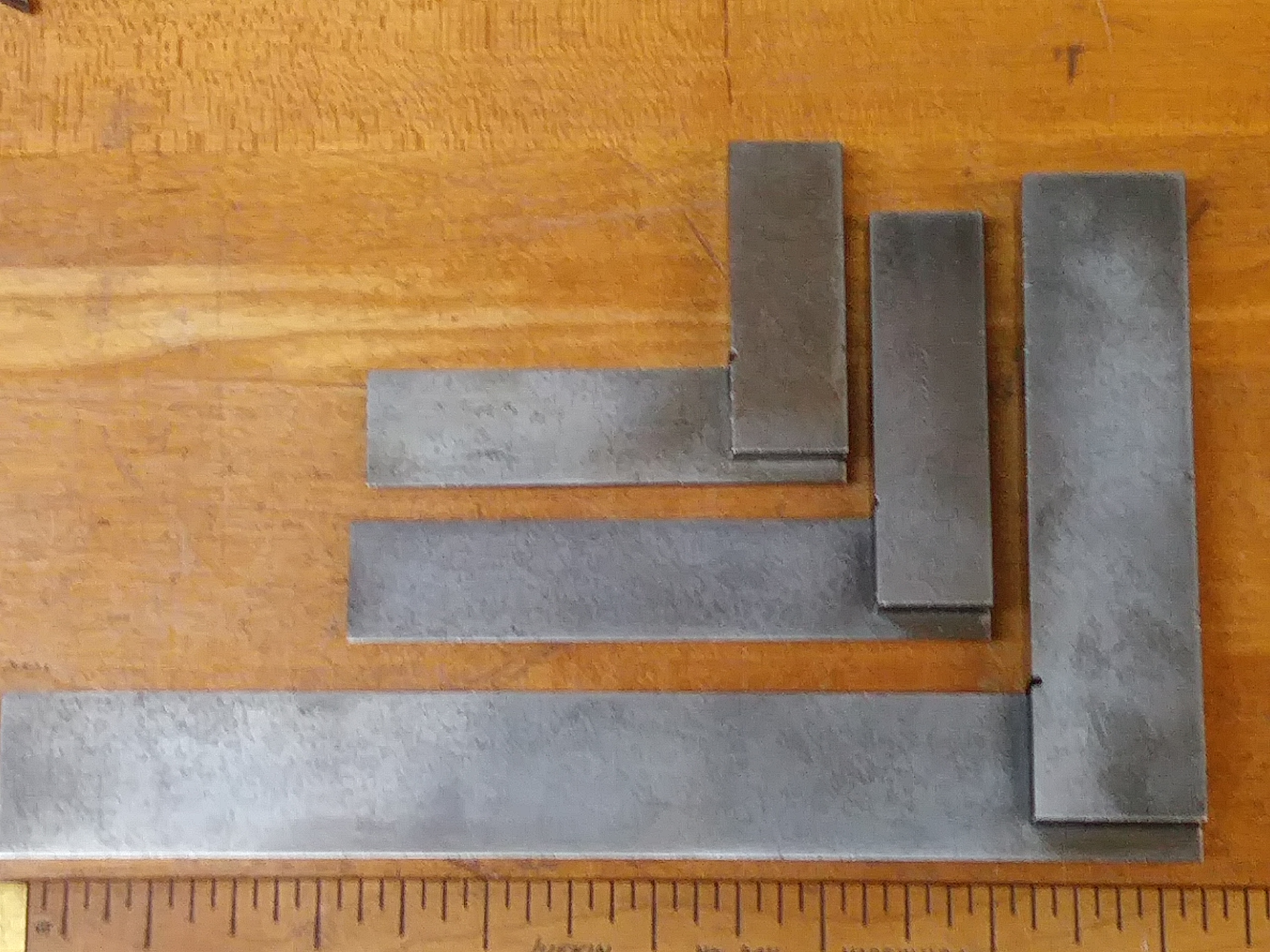 Solid Squares Group of 3 from 2 to 6 inch