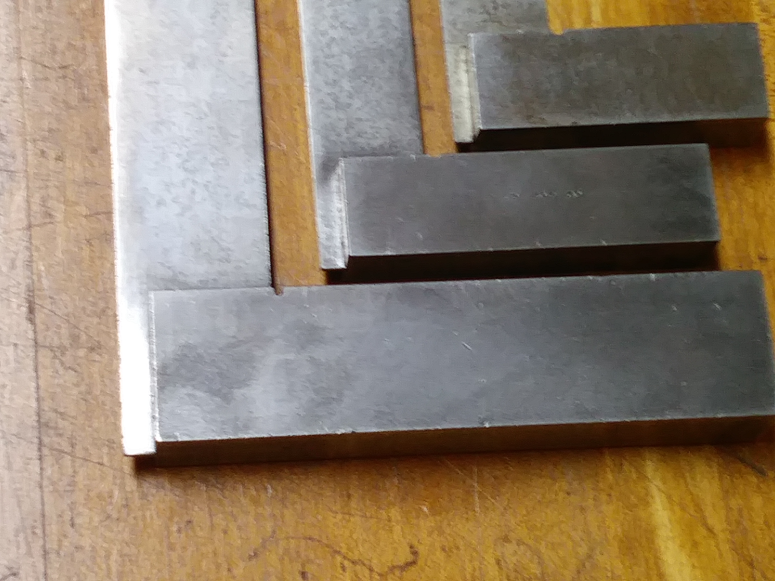 Solid Squares Group of 3 from 2 to 6 inch