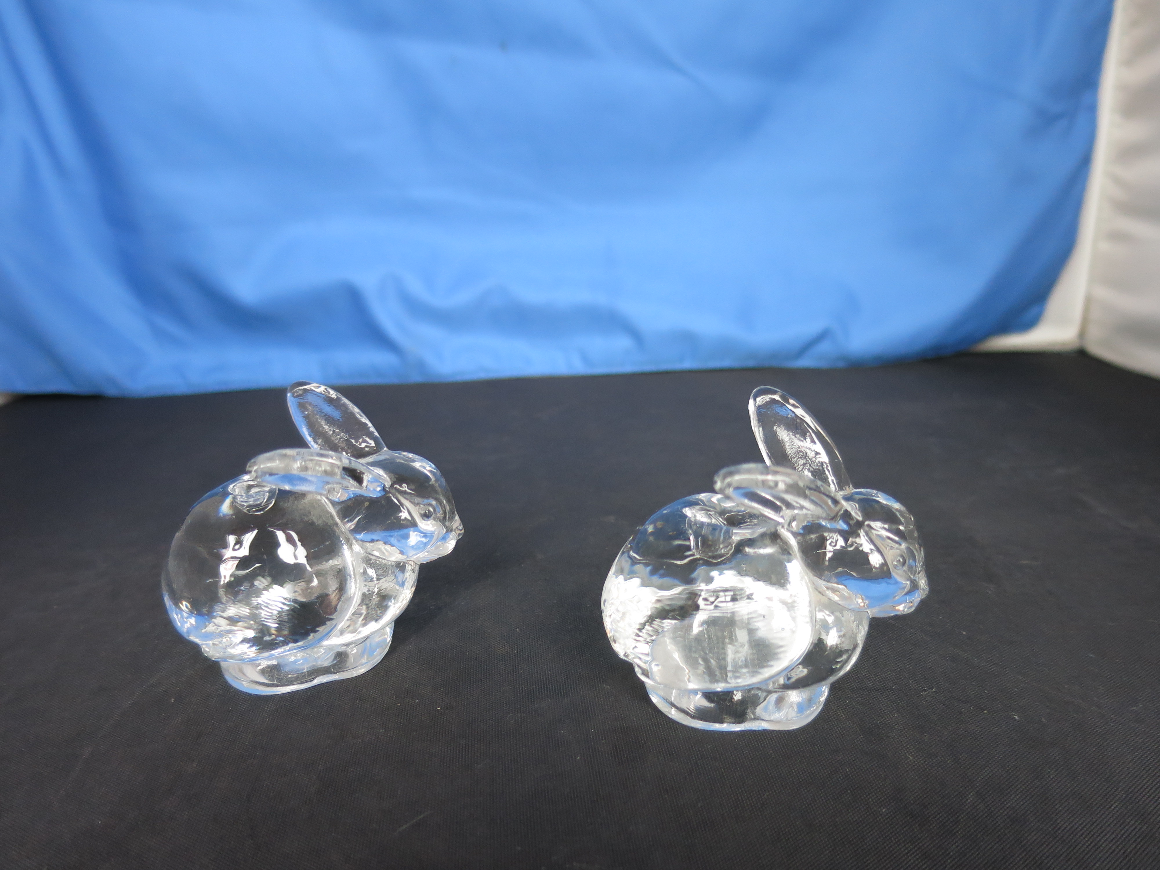 Bunny Rabbit Mini Candle Holder Pair