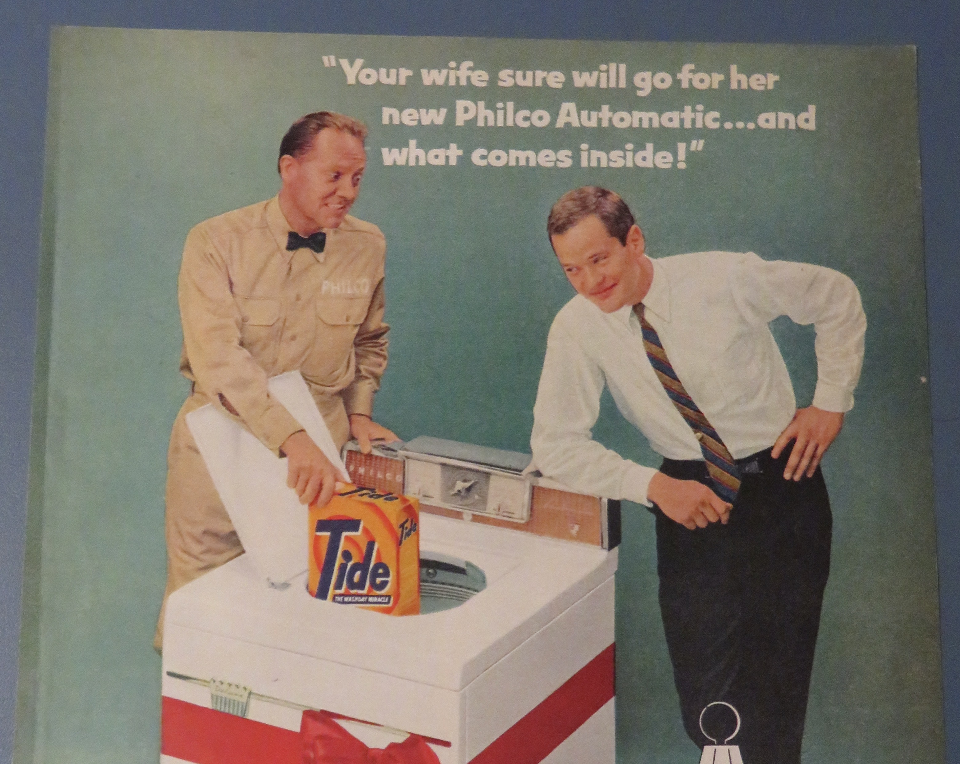 1956 Philco Automatic & Tide Detergent with Man