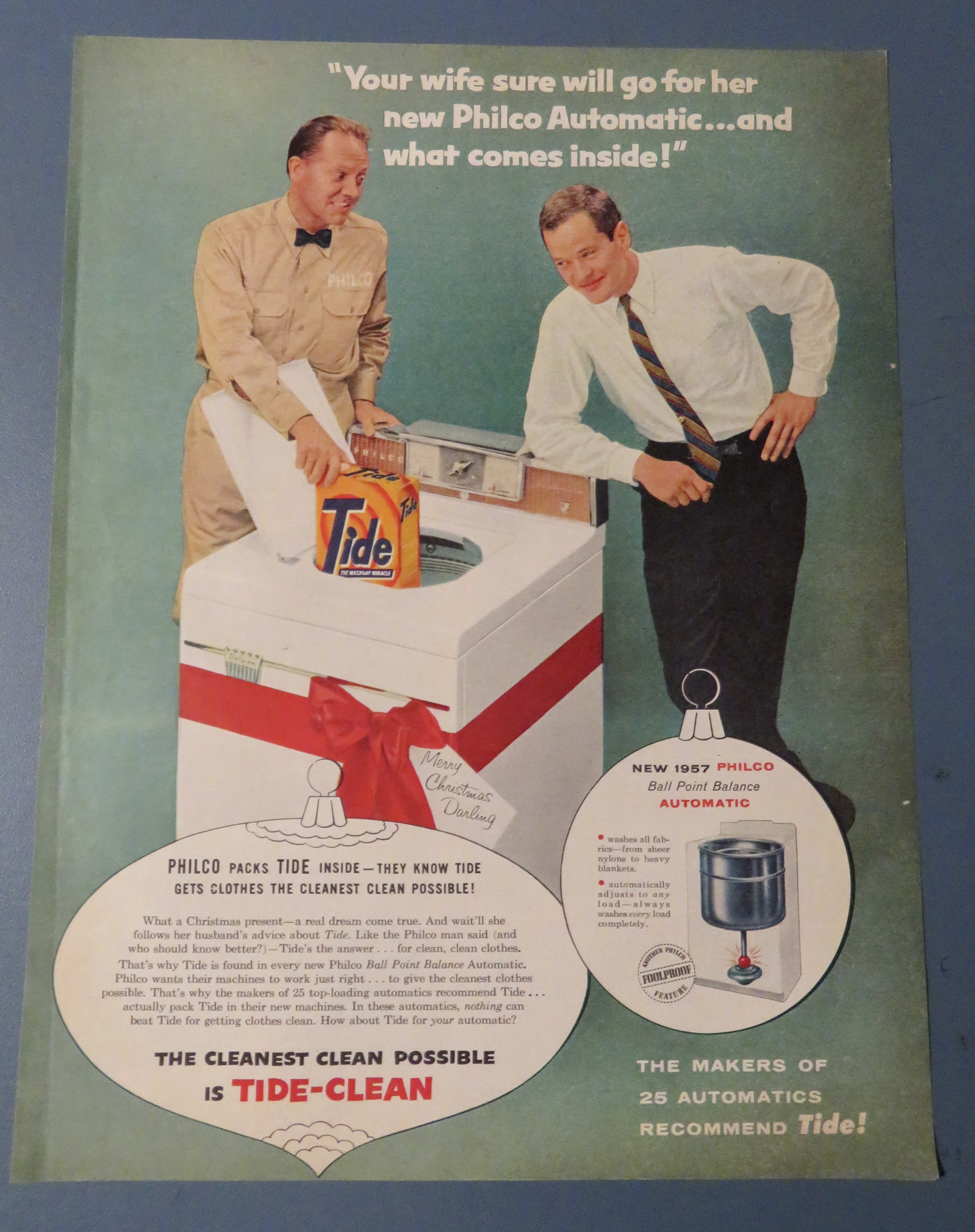 1956 Philco Automatic & Tide Detergent with Man