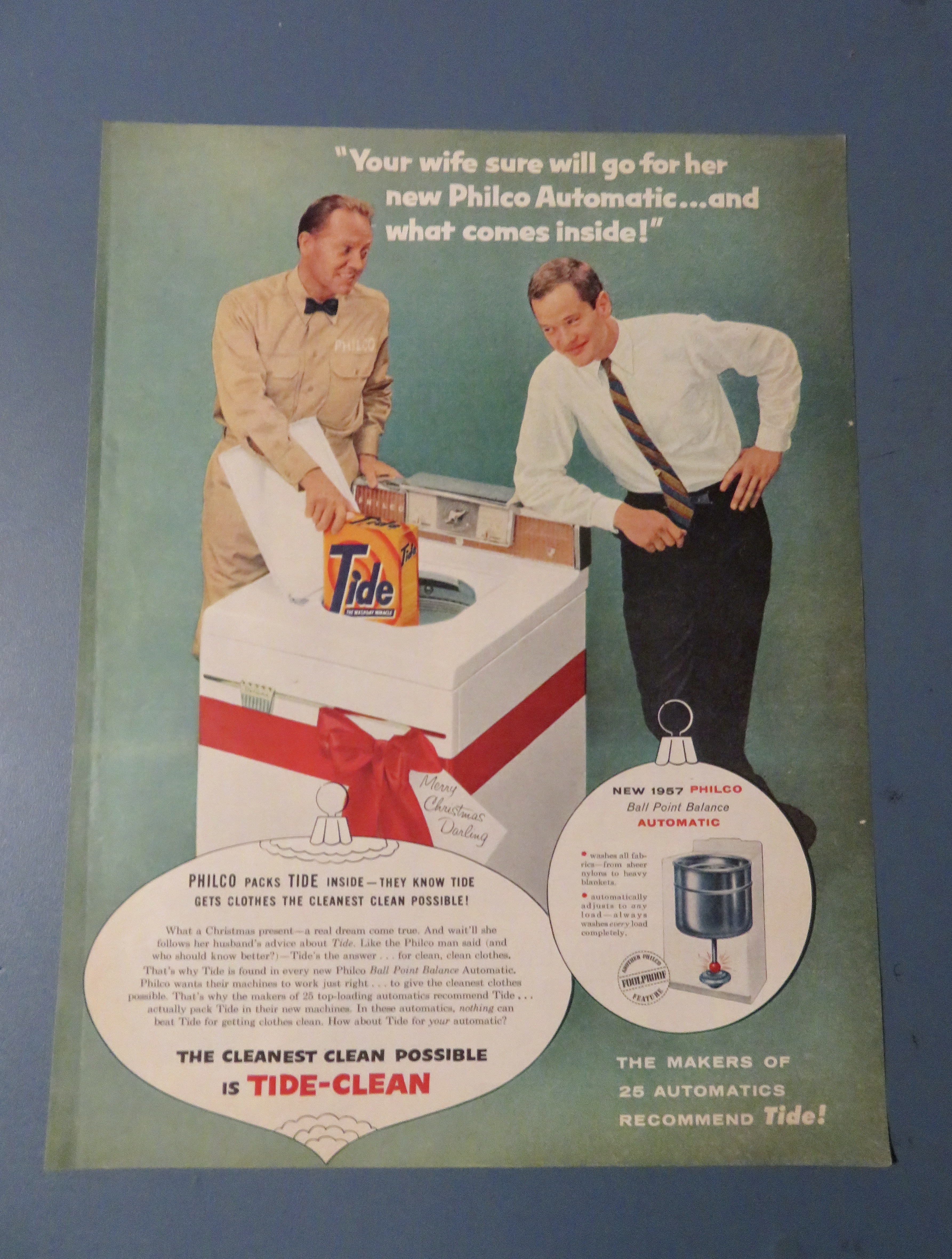 1956 Philco Automatic & Tide Detergent with Man