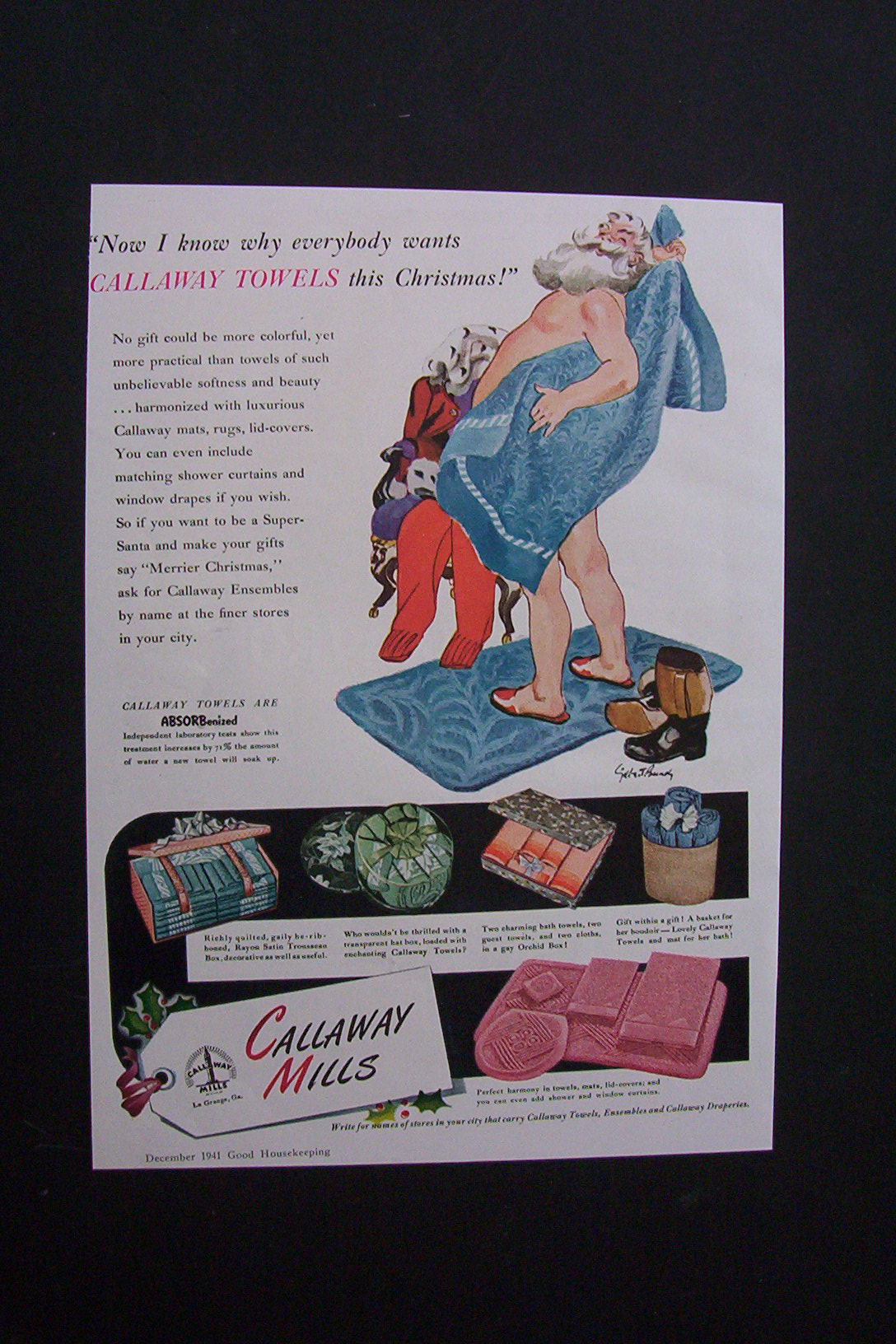 1936 Dual Ad: Brer Rabbit Molasses & Callaway Towels