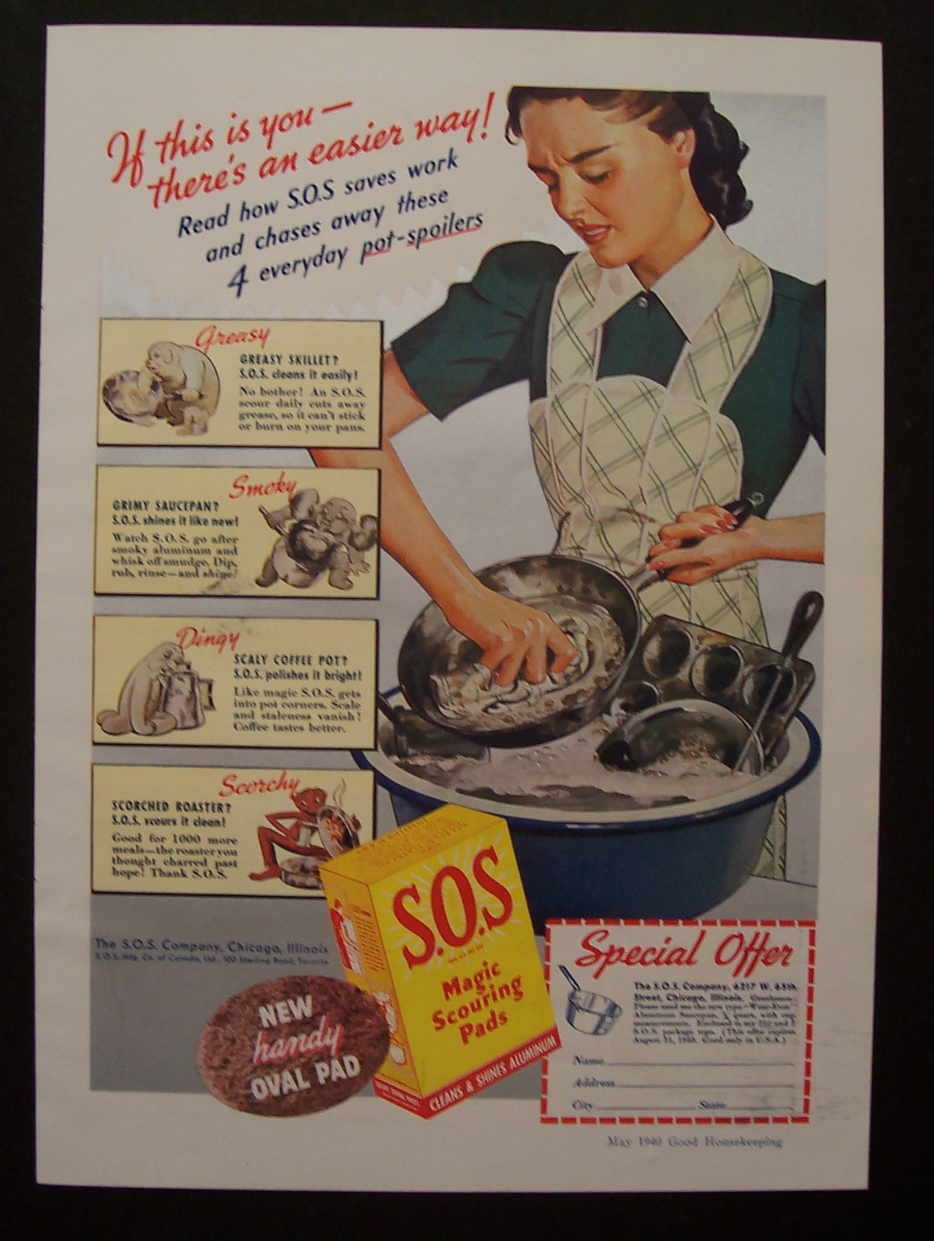1940 S. O. S. Magic Scouring Pads