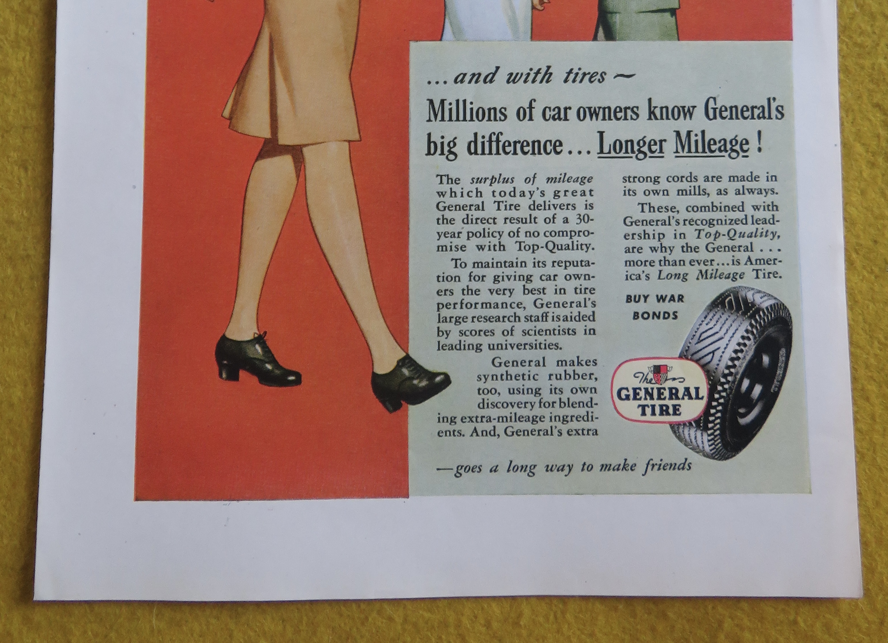 1945 General Tires with Three Women Soldiers