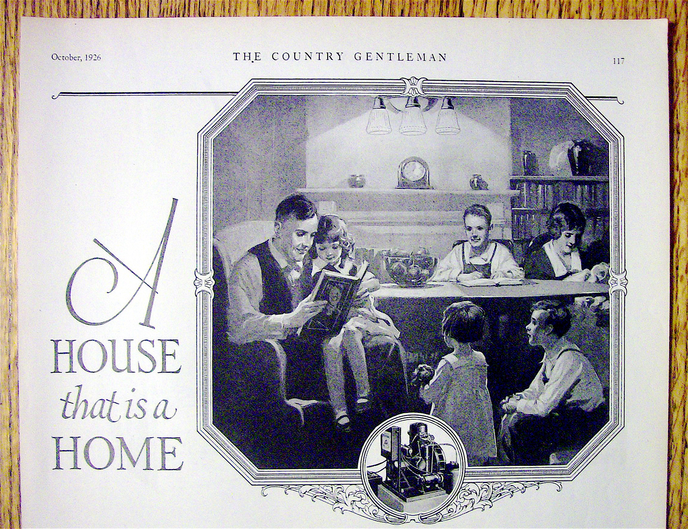 1926 Delco Light Company with Family Around The Table