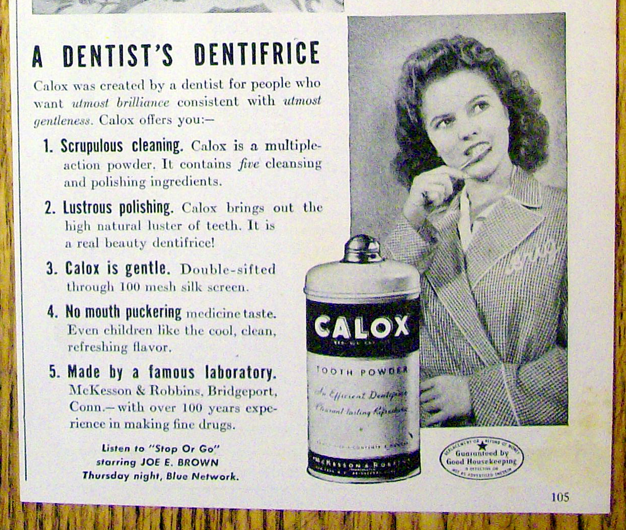 1944 Calox Tooth Powder with Shirley Temple