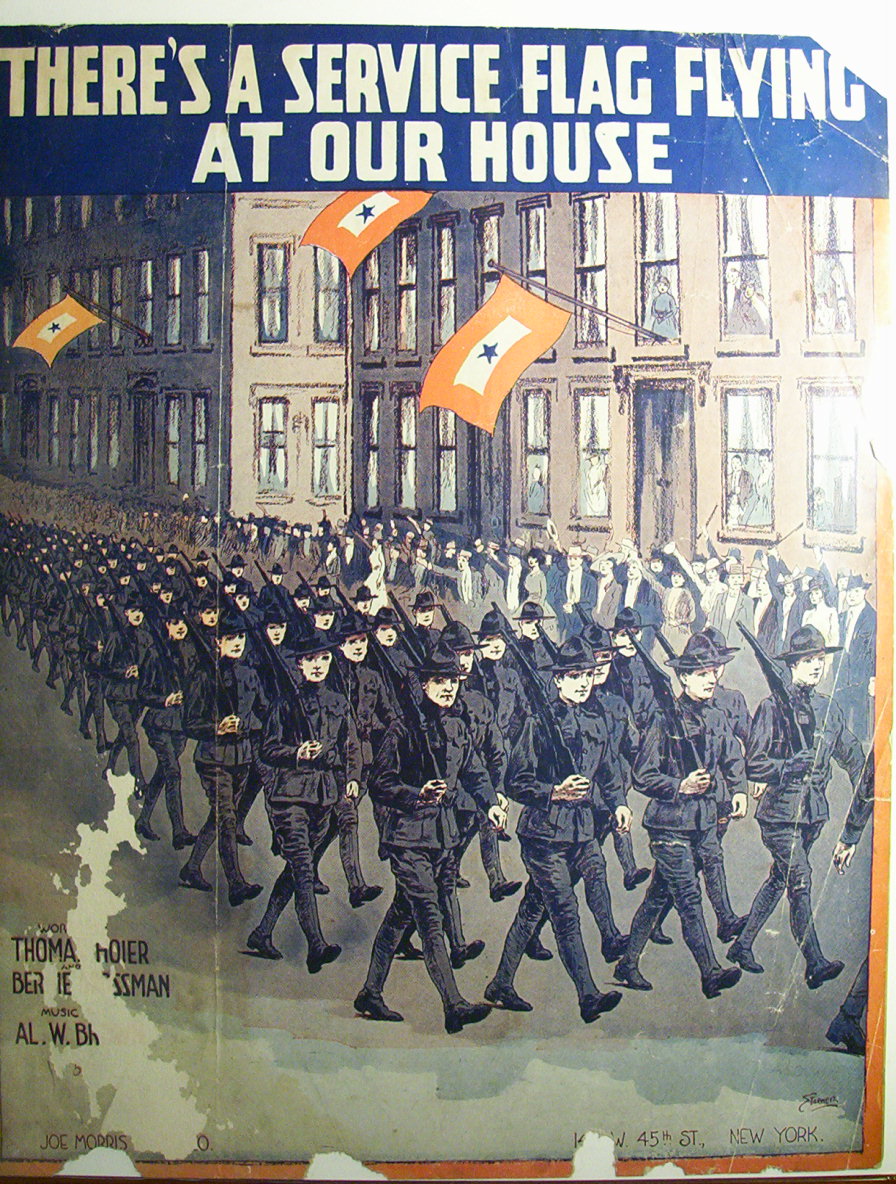 Sheet Music - 1917 There's A Service Flag Flying