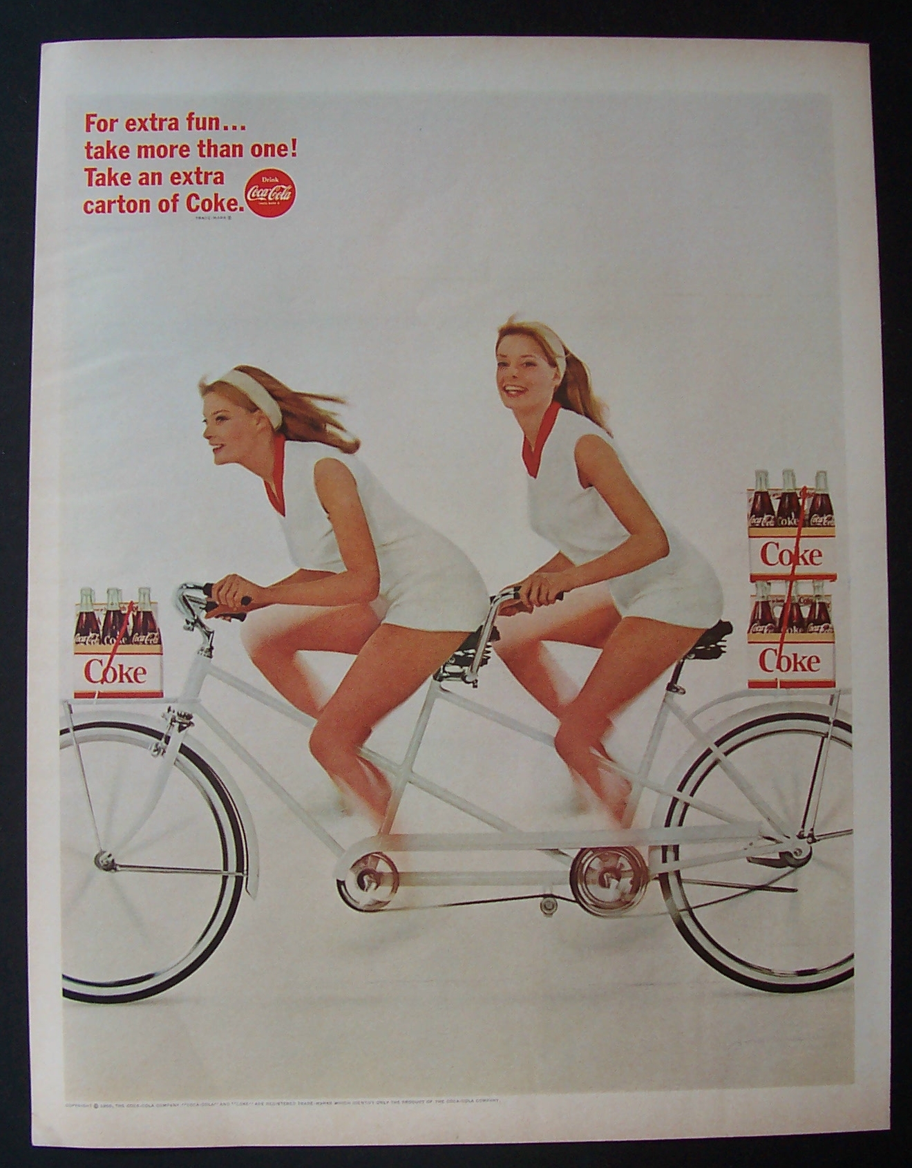 1966 Coca Cola (Coke) w/2 Seated Bike & 2 Women