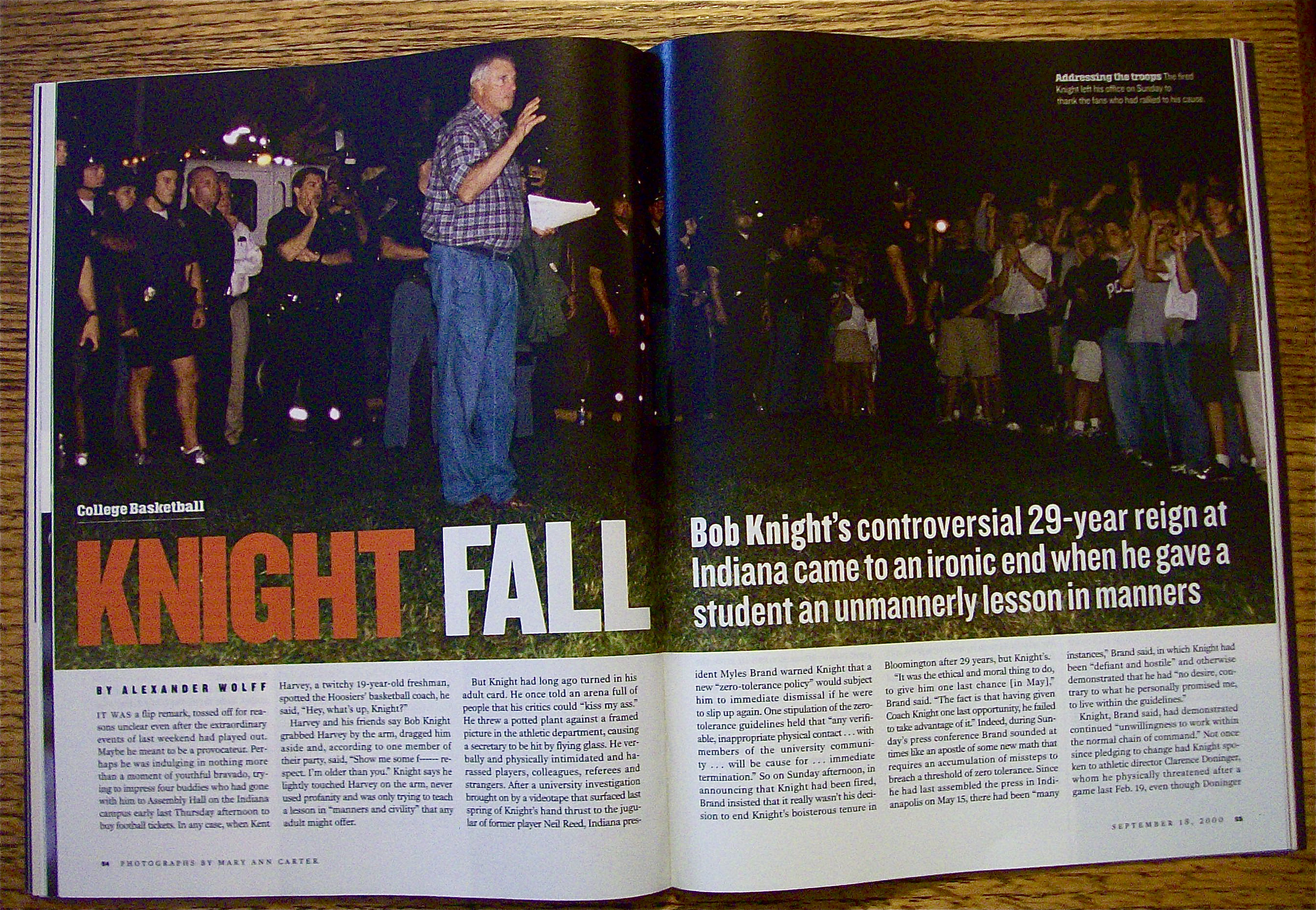 Sports Illustrated Magazine September 18, 2000 Fired