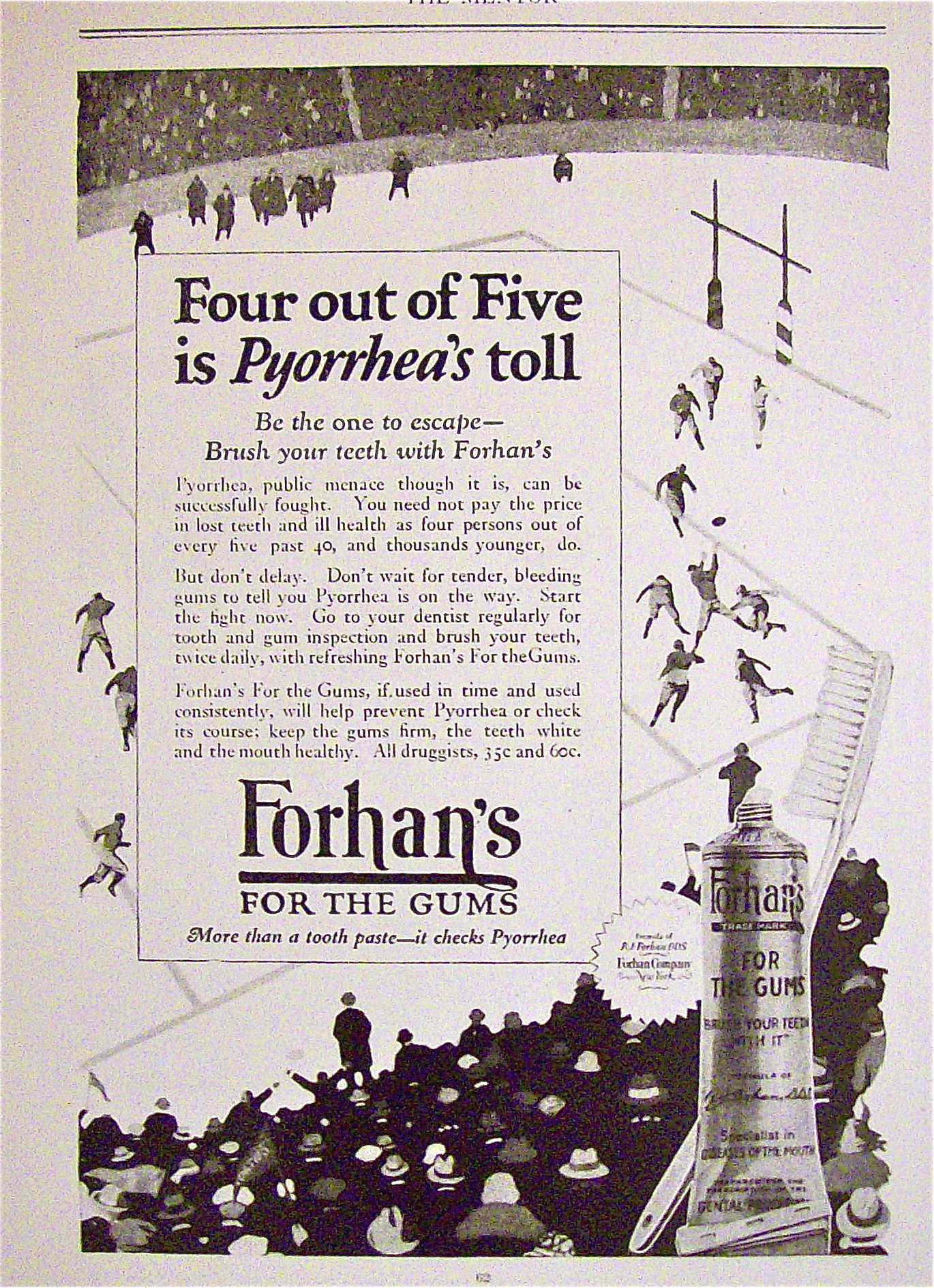1924 Forhan's For The Gums with Soccer