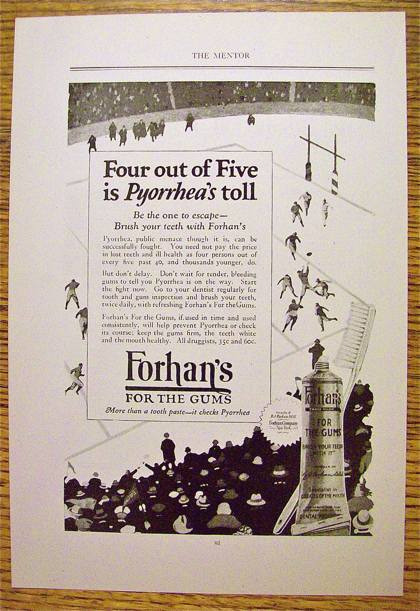 1924 Forhan's For The Gums with Soccer