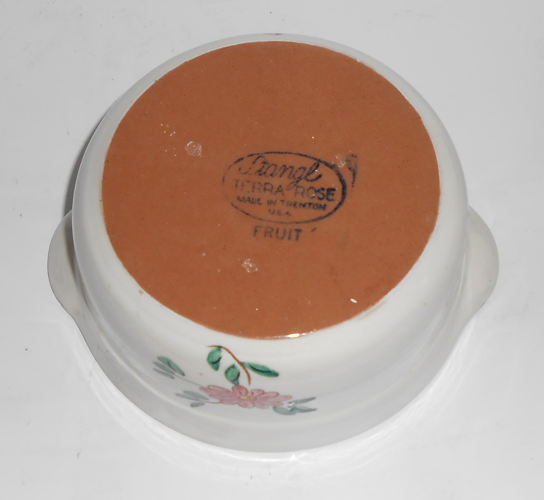 Stangl Pottery Terra Rose Flora Individual Casserole