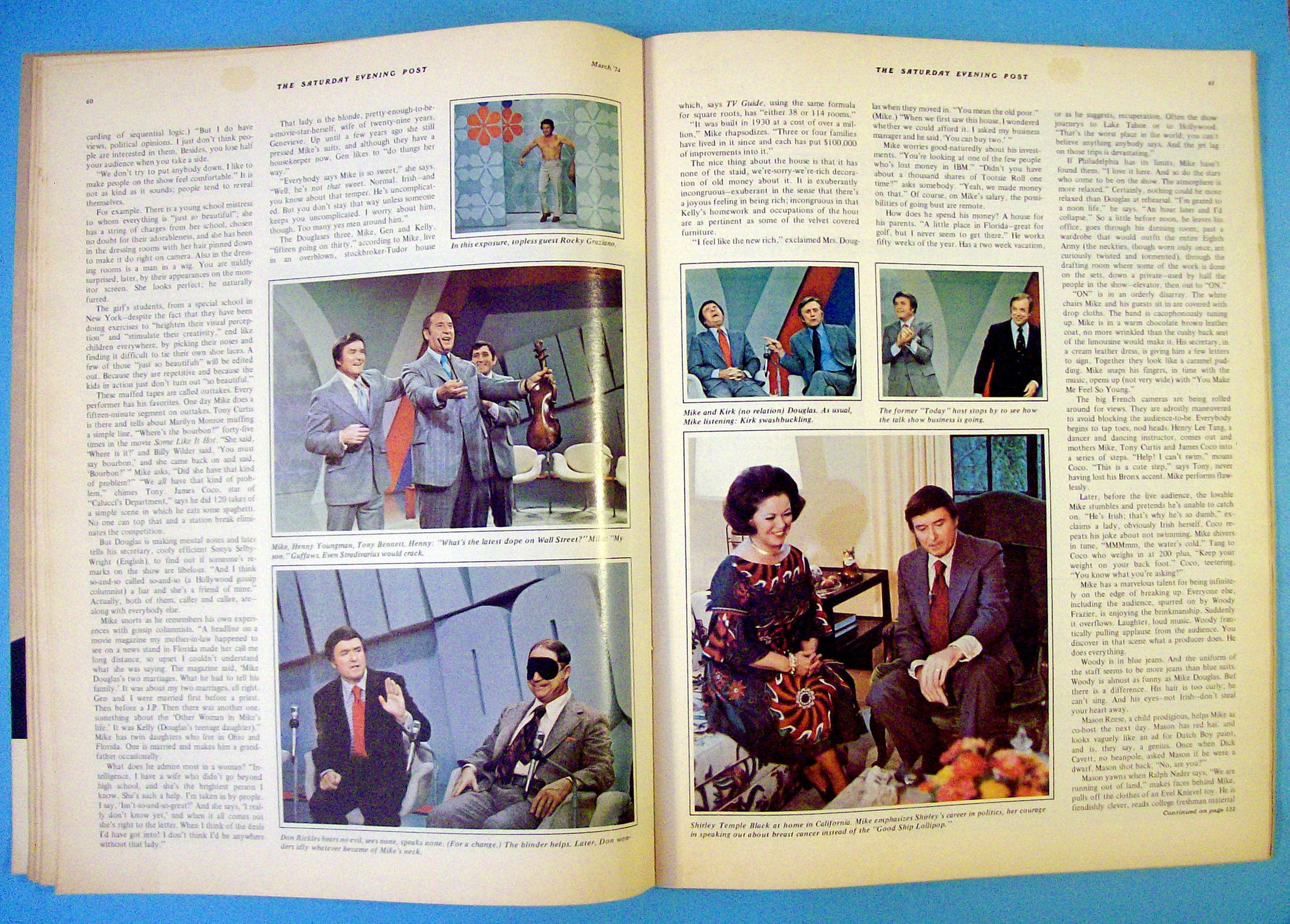 Saturday Evening Post Magazine March 1974 Mike Douglas
