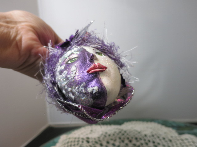 December Mardi Gras Mask Face Ornament