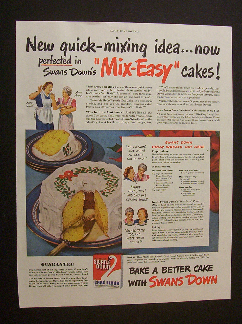 1944  Swans  Down  Cake  Flour