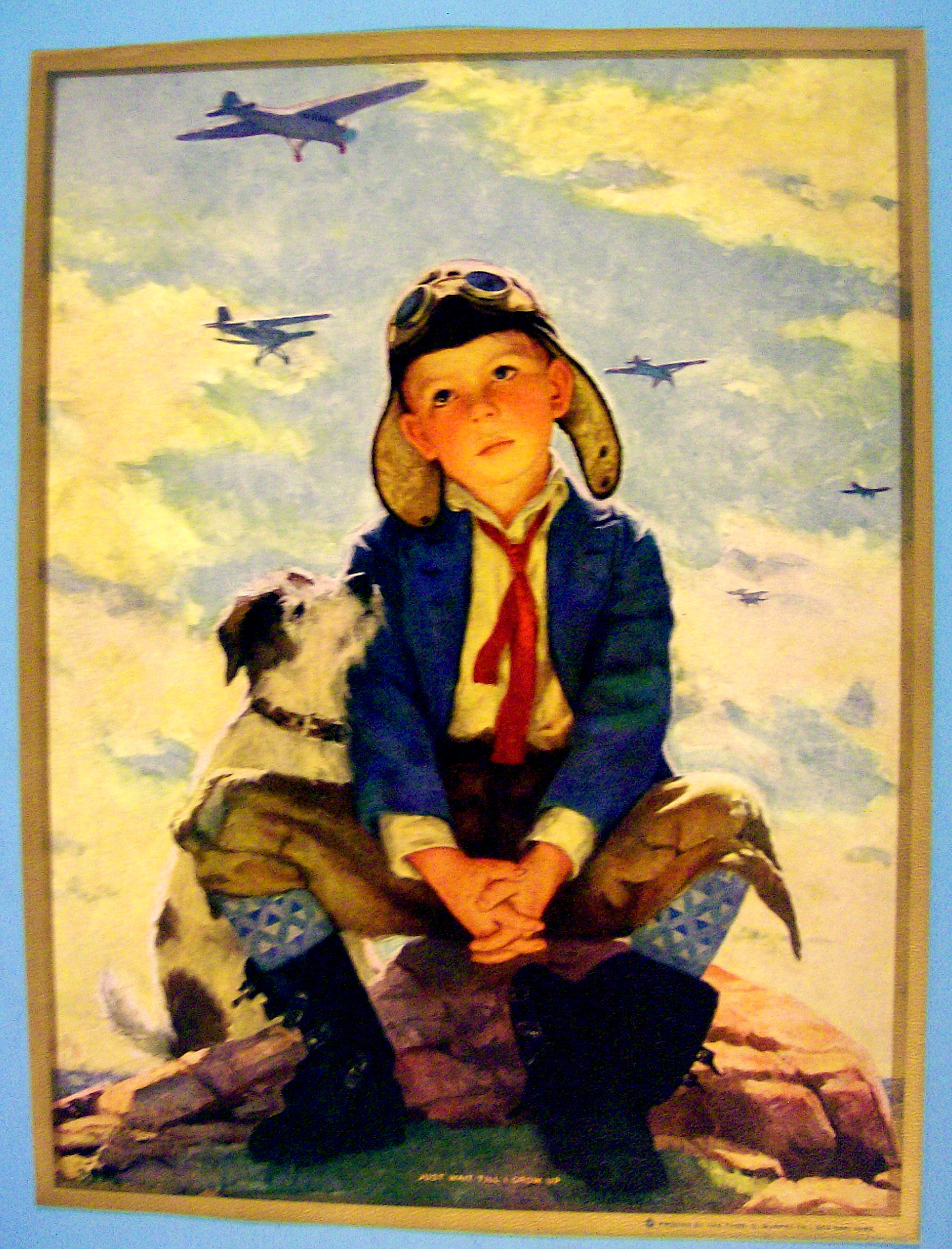Lithograph 1930's Just Wait Till I Grow Up