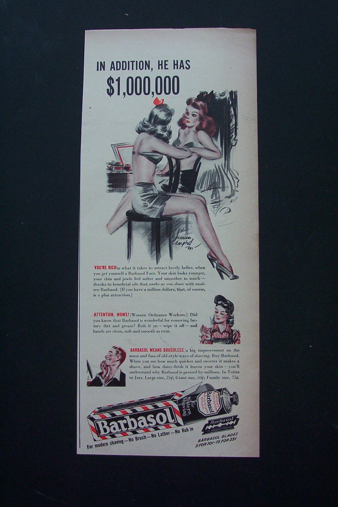 1943 Barbasol with 2 Women Talking