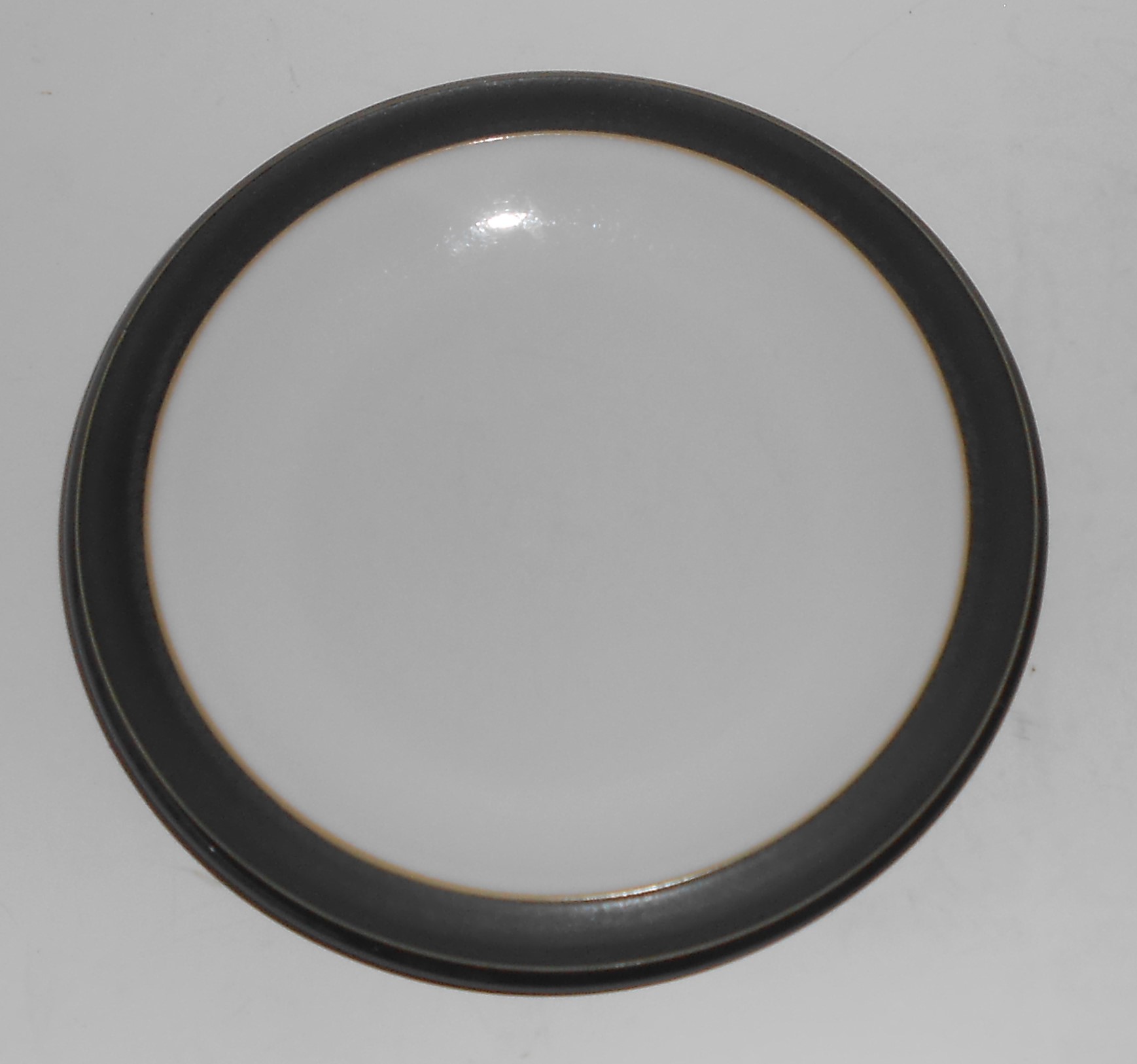 Denby Pottery Stoneware Jet Matte Black Bread Plate