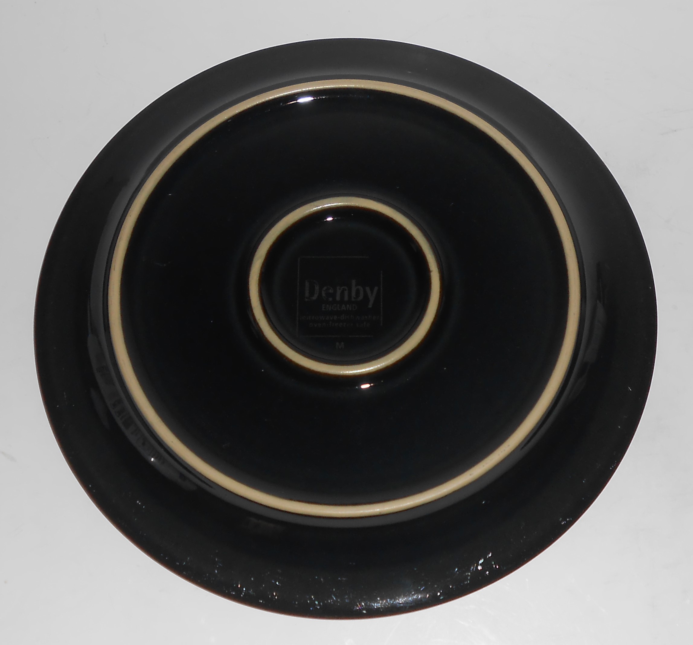Denby Pottery Stoneware Jet Matte Black Salad Plate