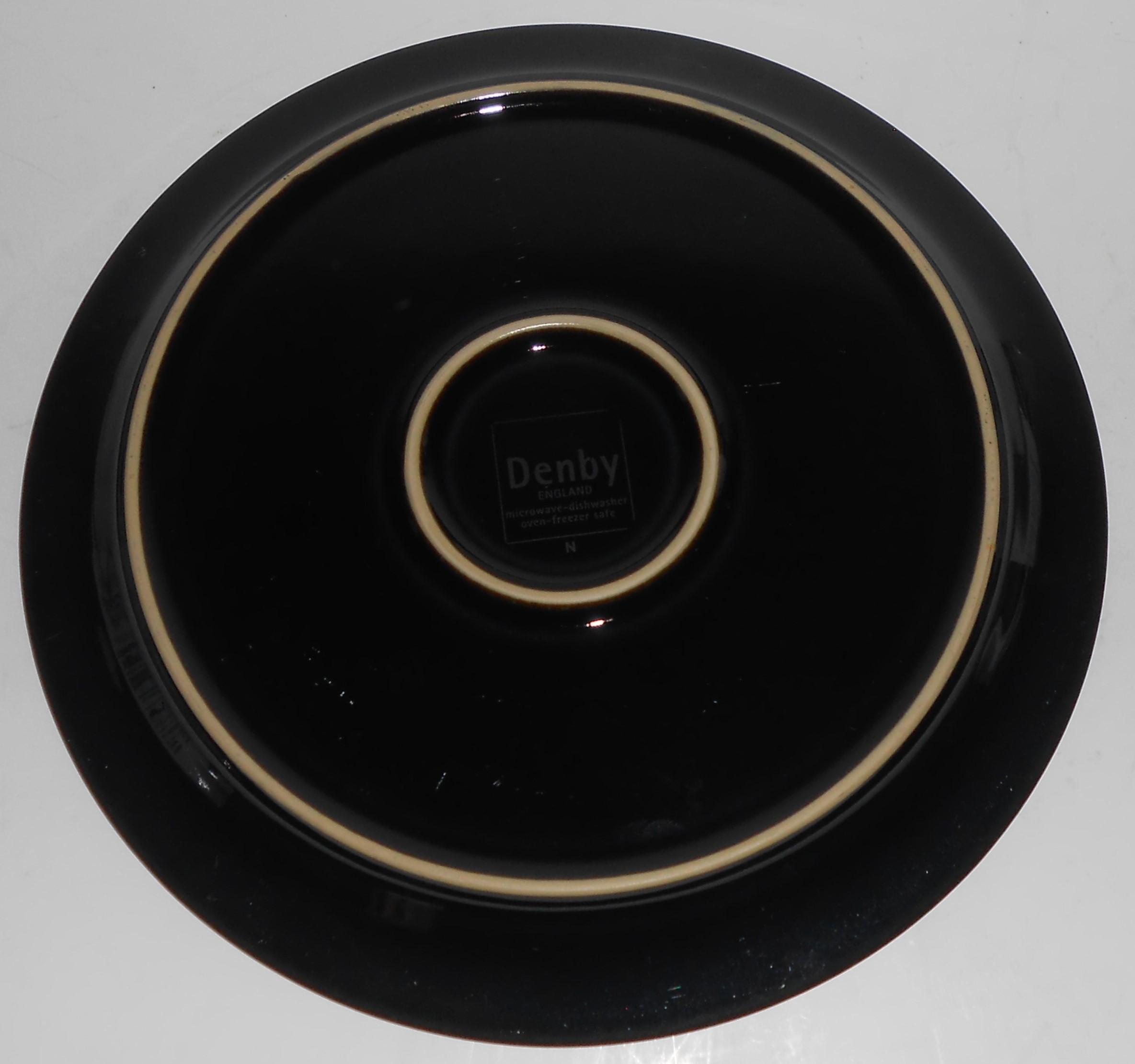 Denby Pottery Stoneware Jet Matte Black Dinner Plate
