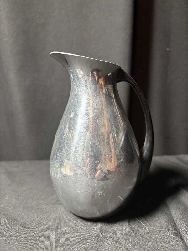 Spain Aluminum Metal Pitcher 6” Mid Century MCM Spanish MMM (ToteW)