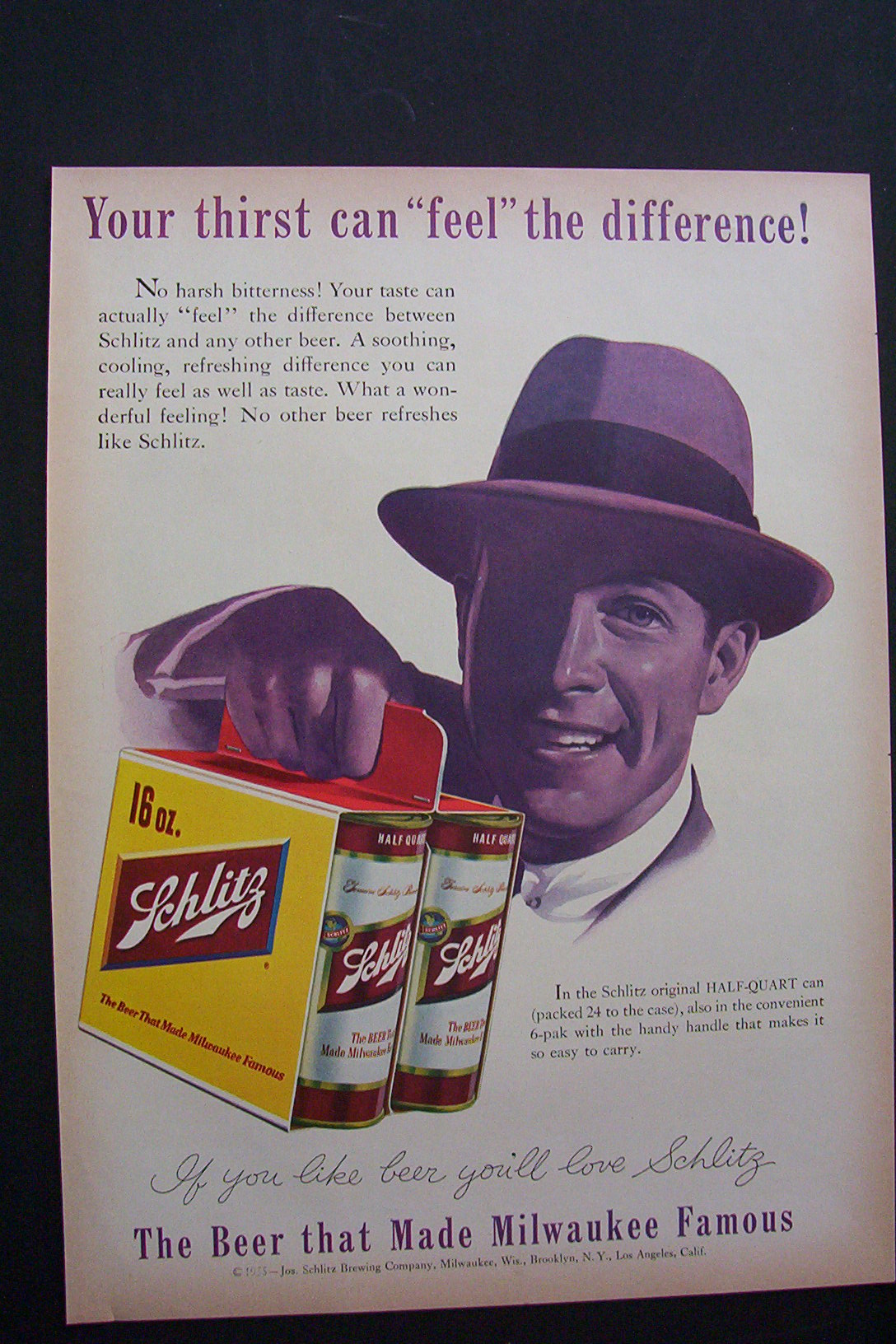 Vintage Ad: 1955 Schlitz Beer