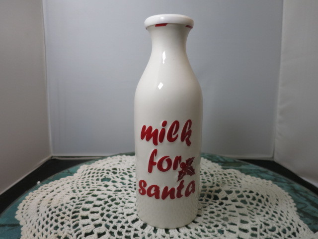 Milk for Santa Milk Bottle Earthenware