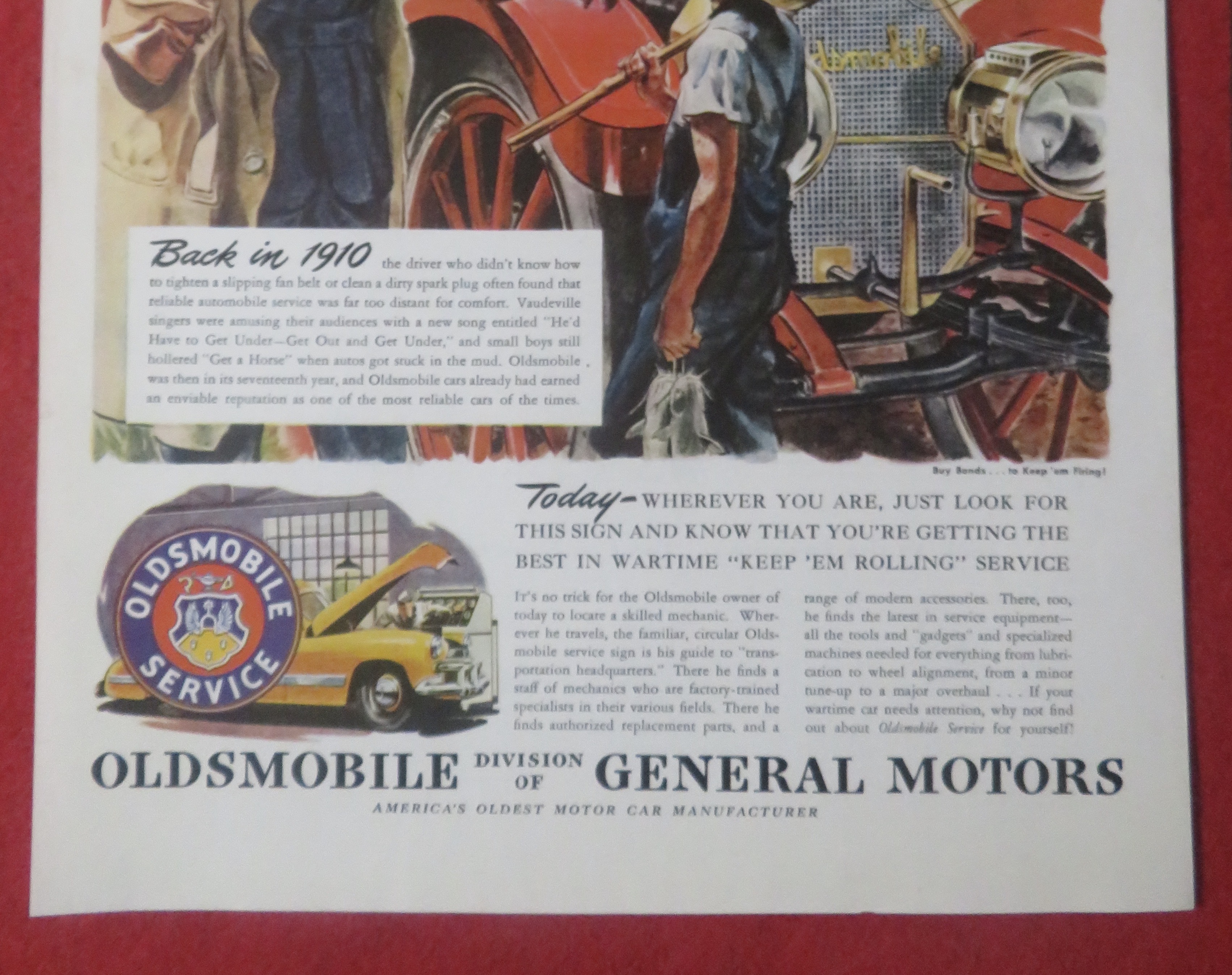 1948 Oldsmobile Automobile with Back In 1910