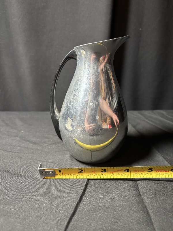 Spain Aluminum Metal Pitcher 6” Mid Century MCM Spanish MMM (ToteW)