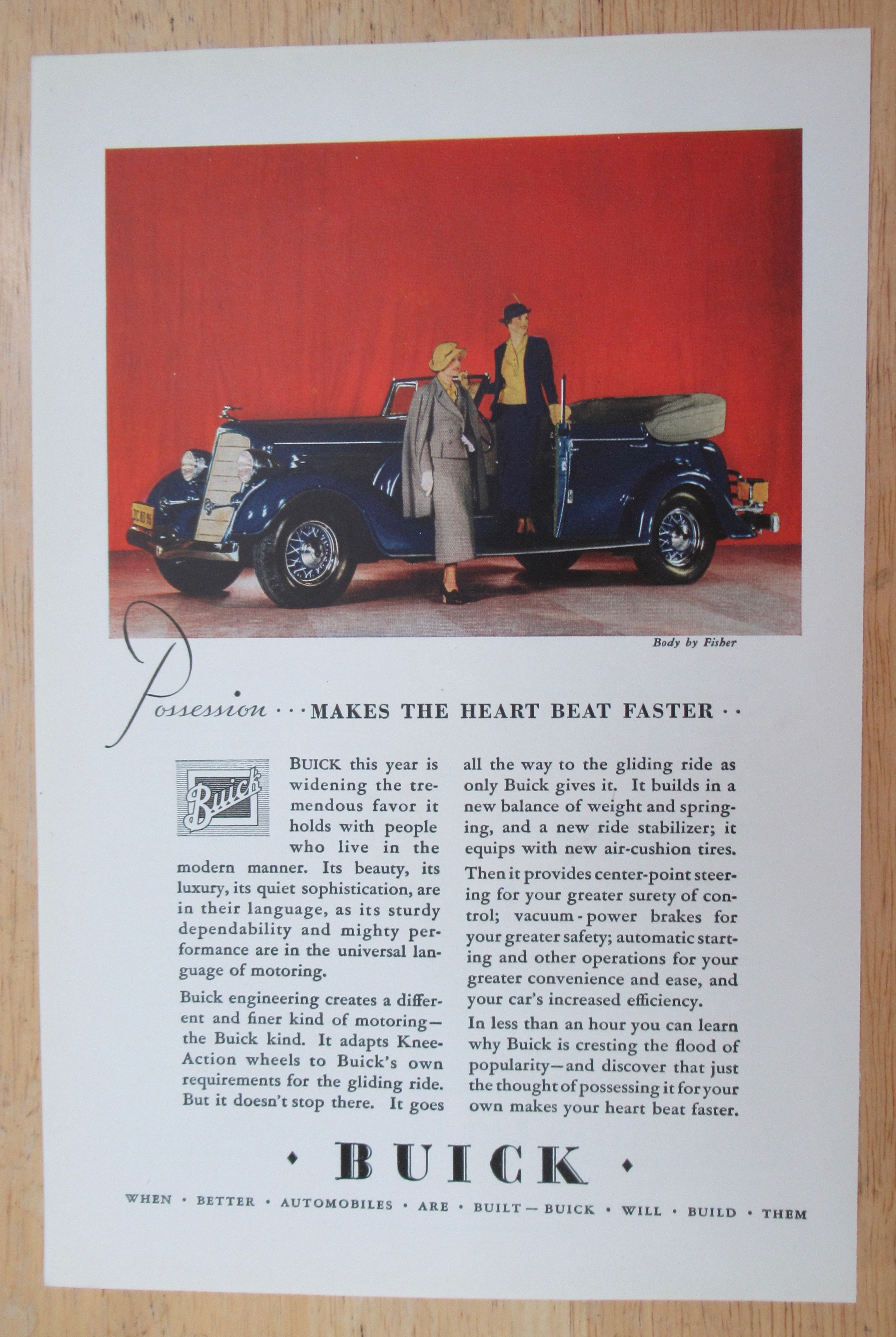 1934 Buick with Two Women By A Buick
