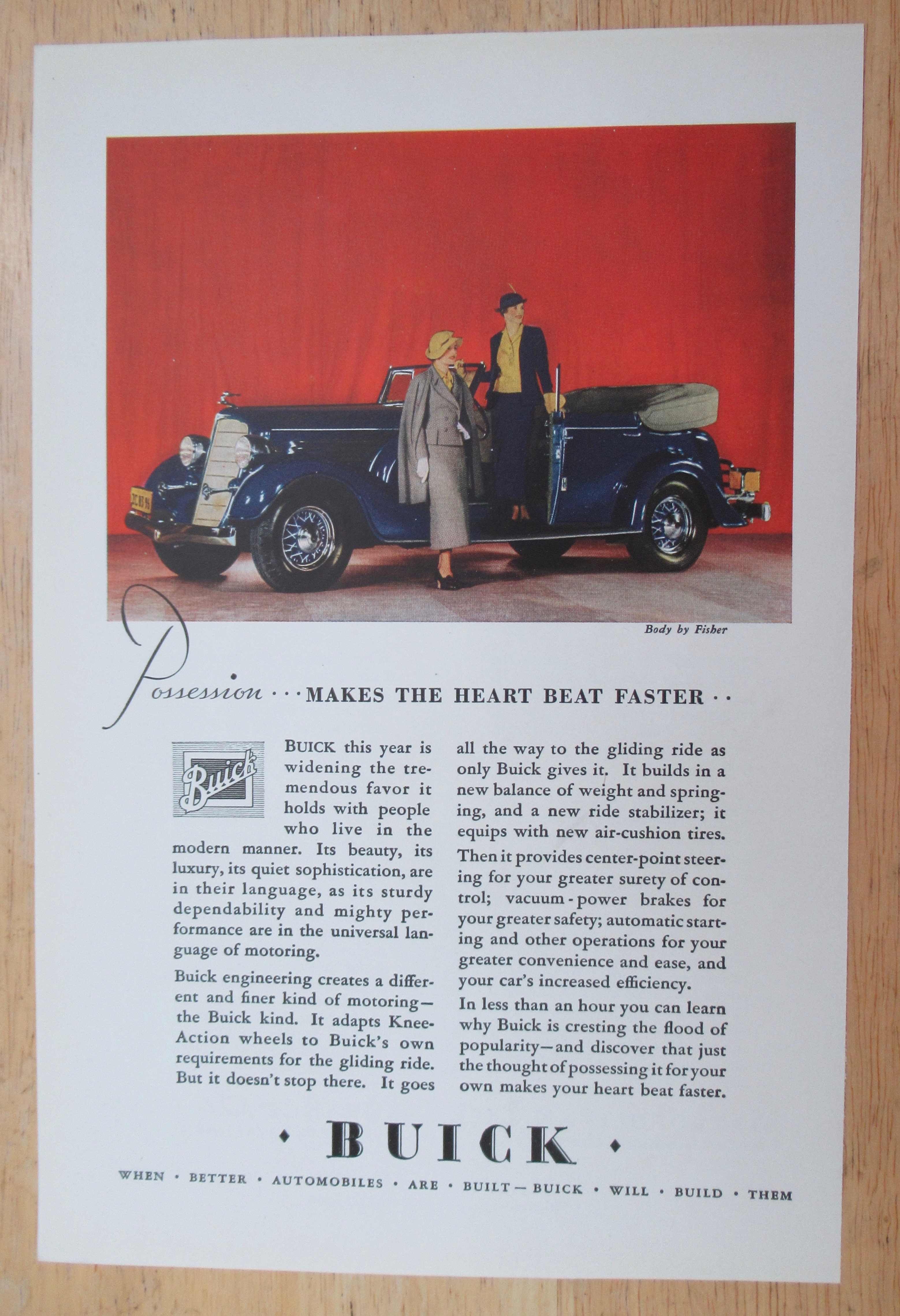 1934 Buick with Two Women By A Buick