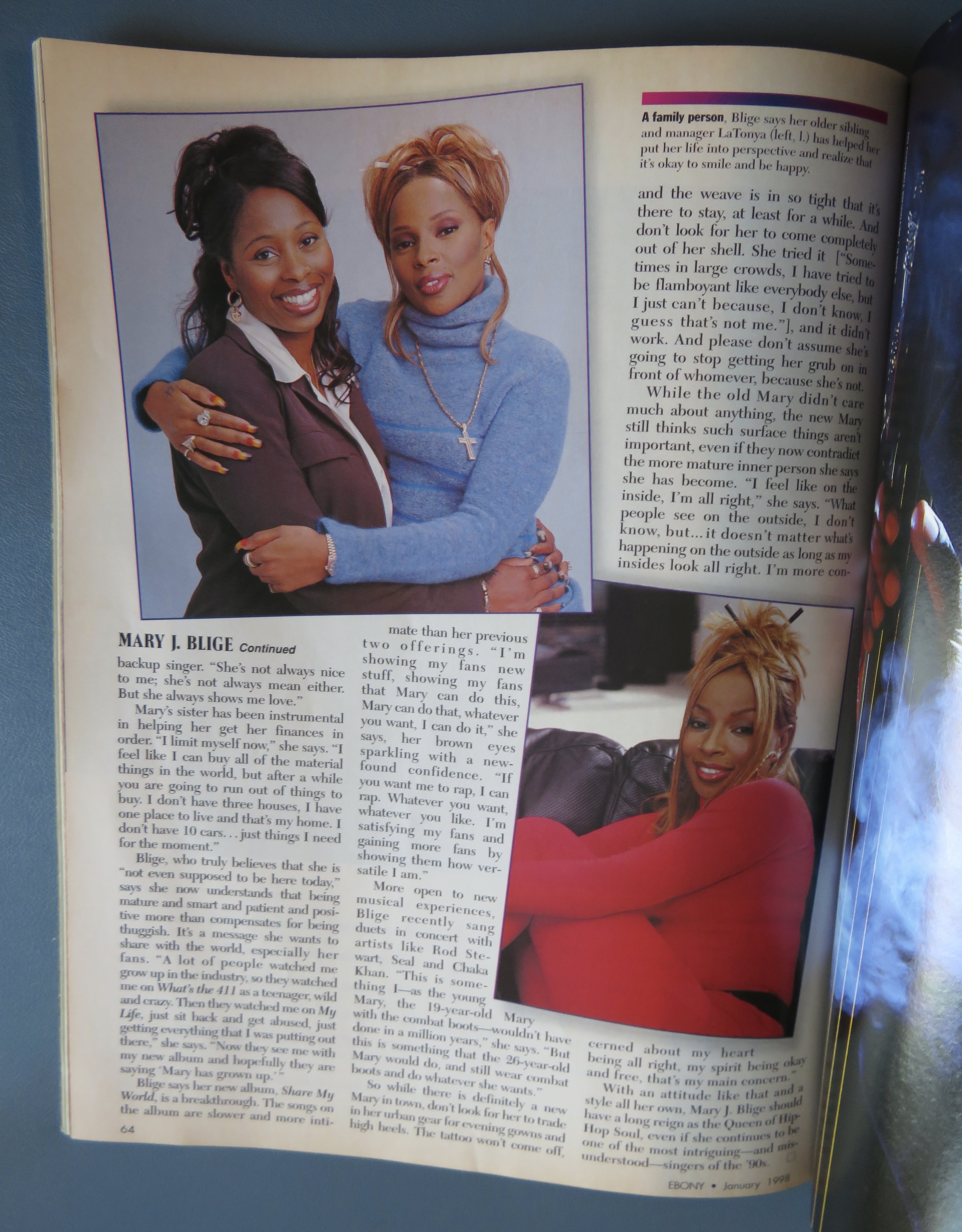 Ebony Magazine - January 1998 - Mary J. Blige
