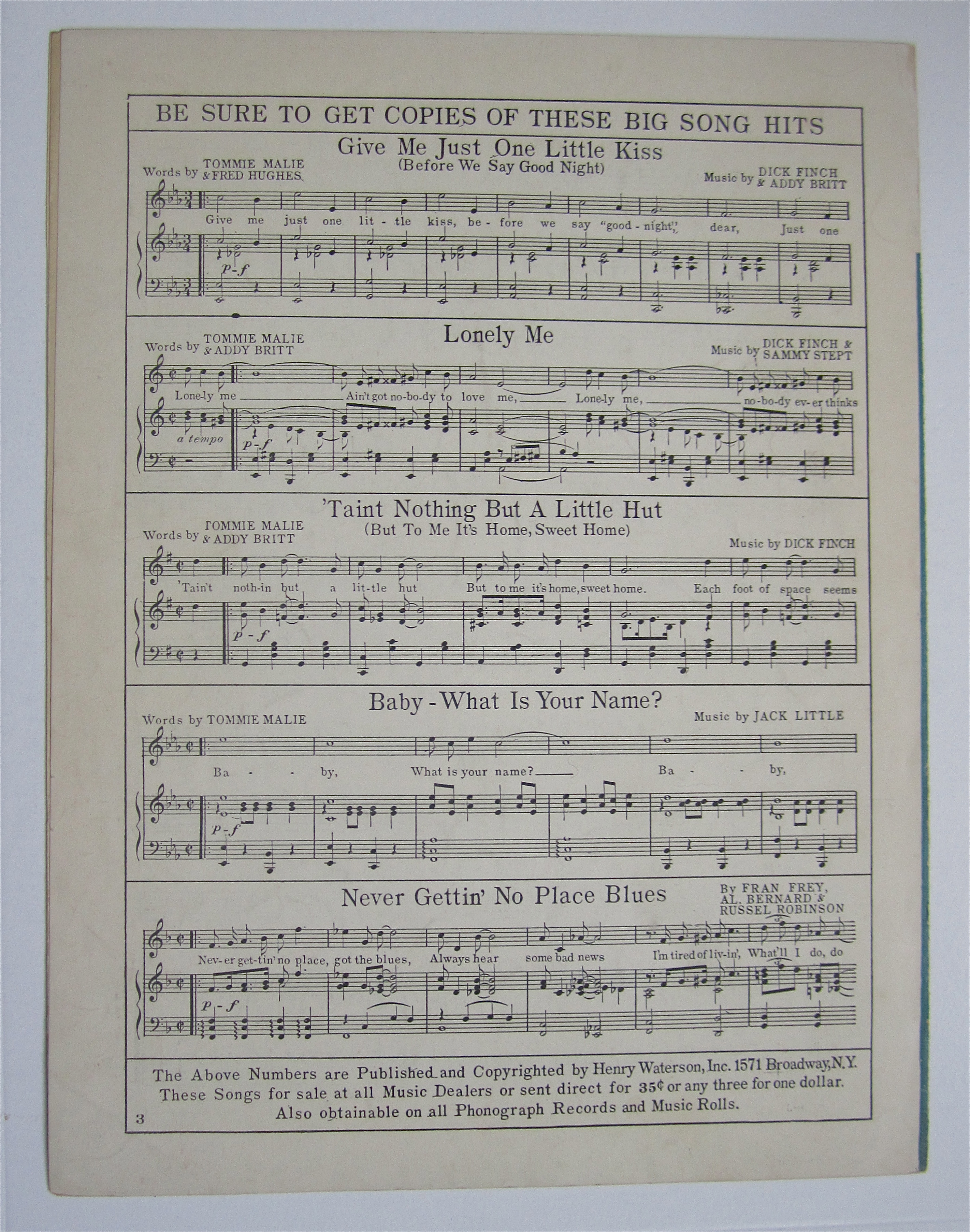 Sheet Music 1924 Let Me Be The First To Kiss You