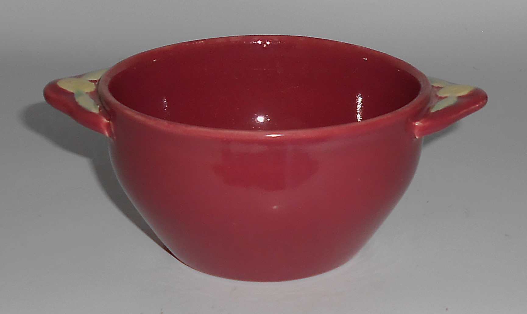VINTAGE Coors Pottery Rosebud Red Cream Soup Bowl #3