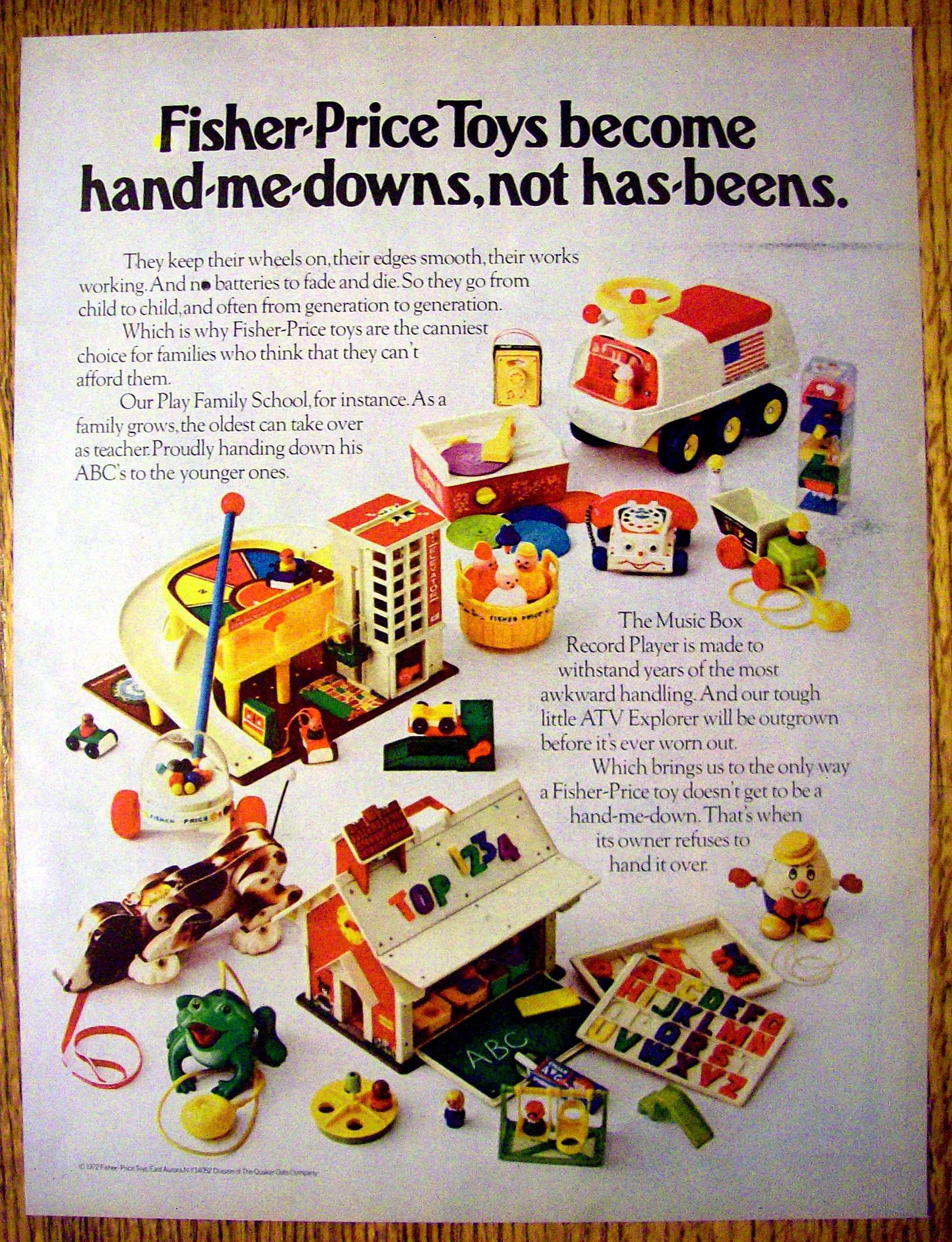 1972 Fisher Price Toys with Play Family School & More