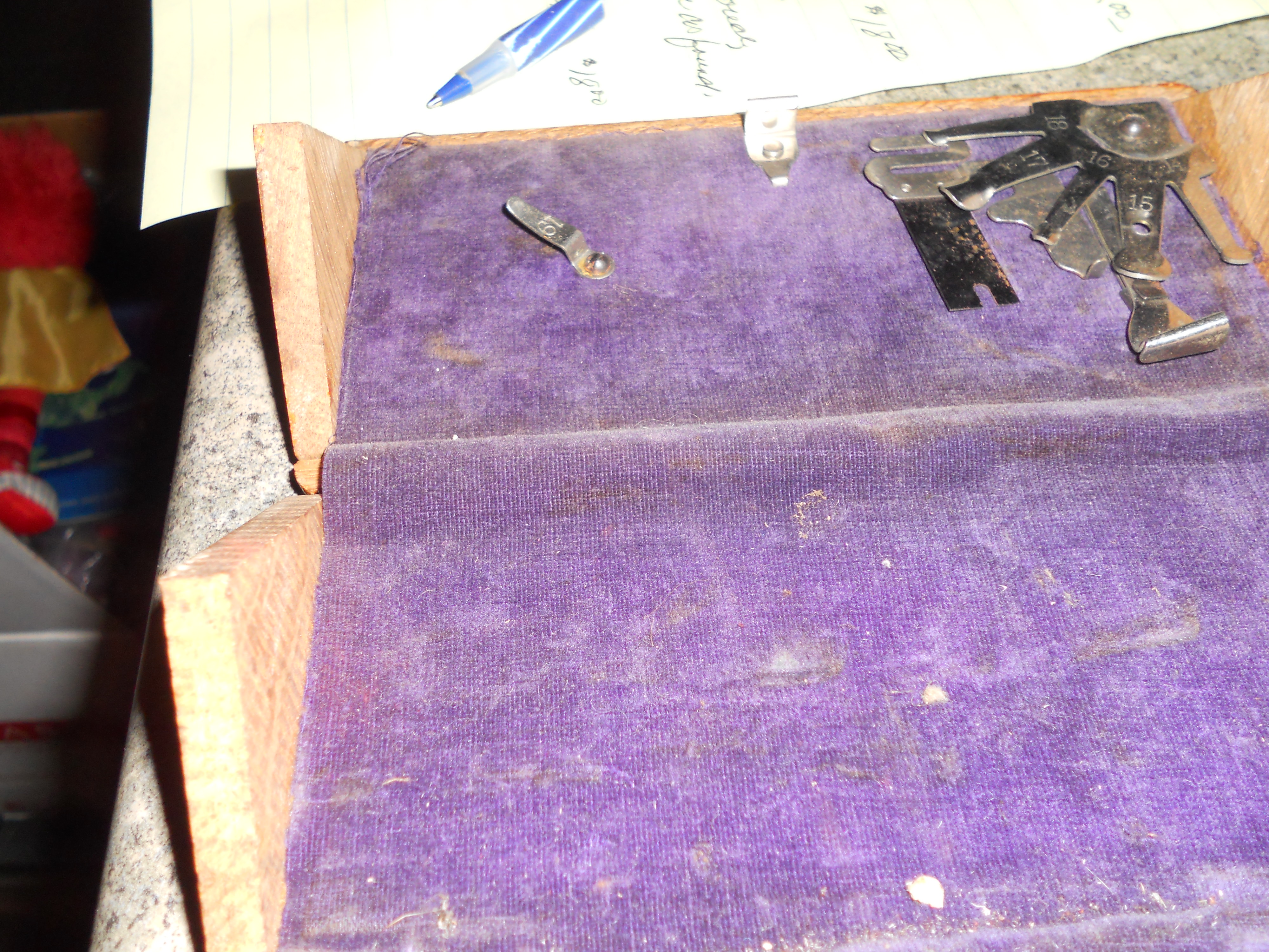 Sewing Machine Attachment Wooden Folding Box