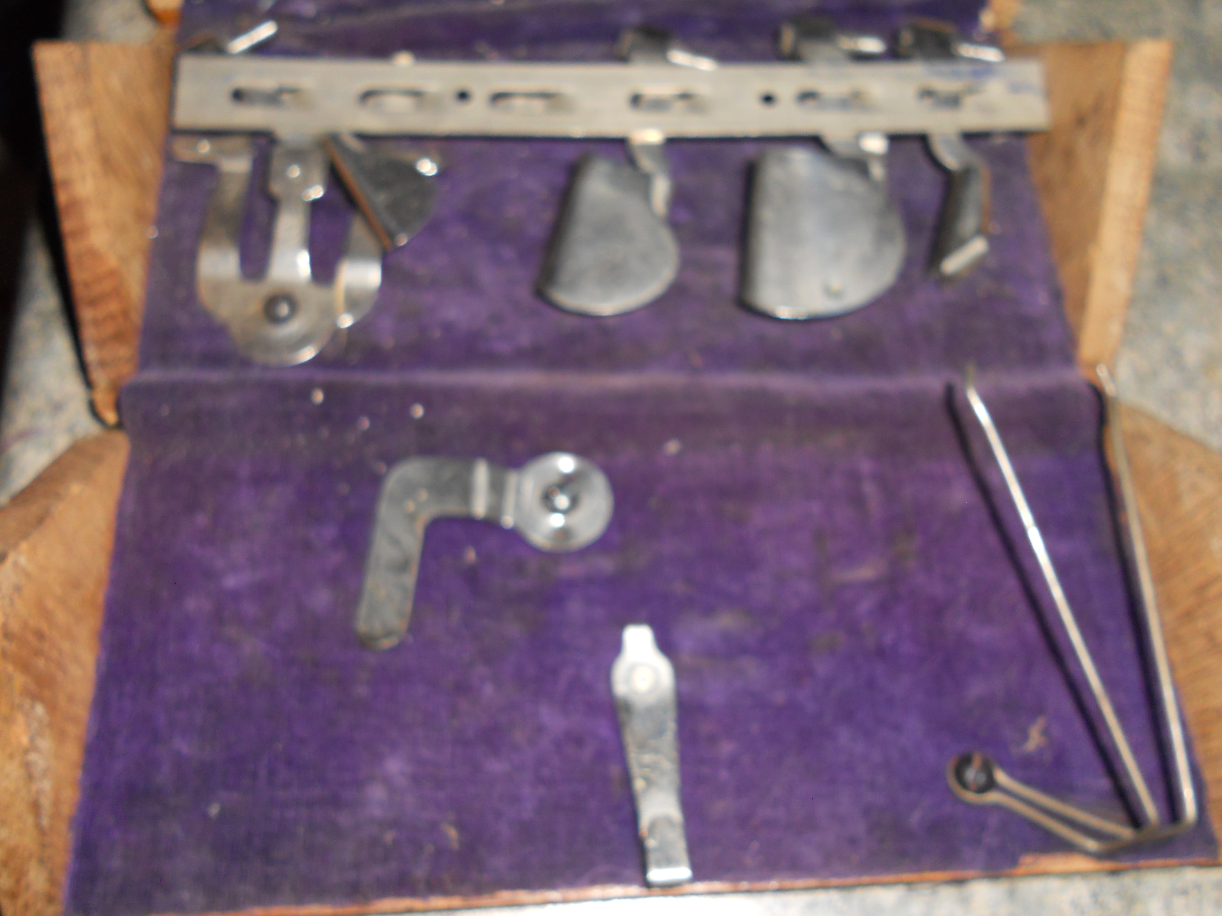 Sewing Machine Attachment Wooden Folding Box