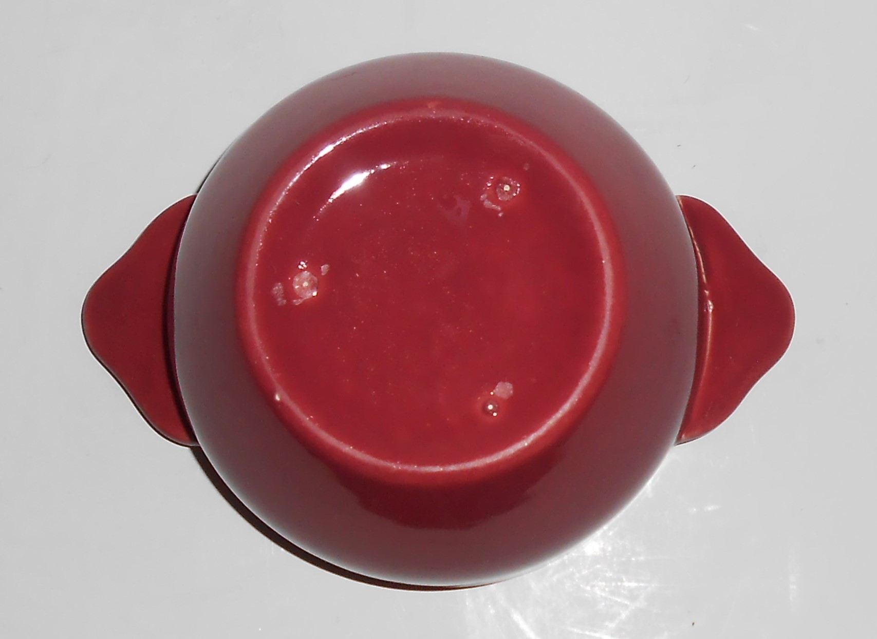 VINTAGE Coors Pottery Rosebud Red Cream Soup Bowl #3