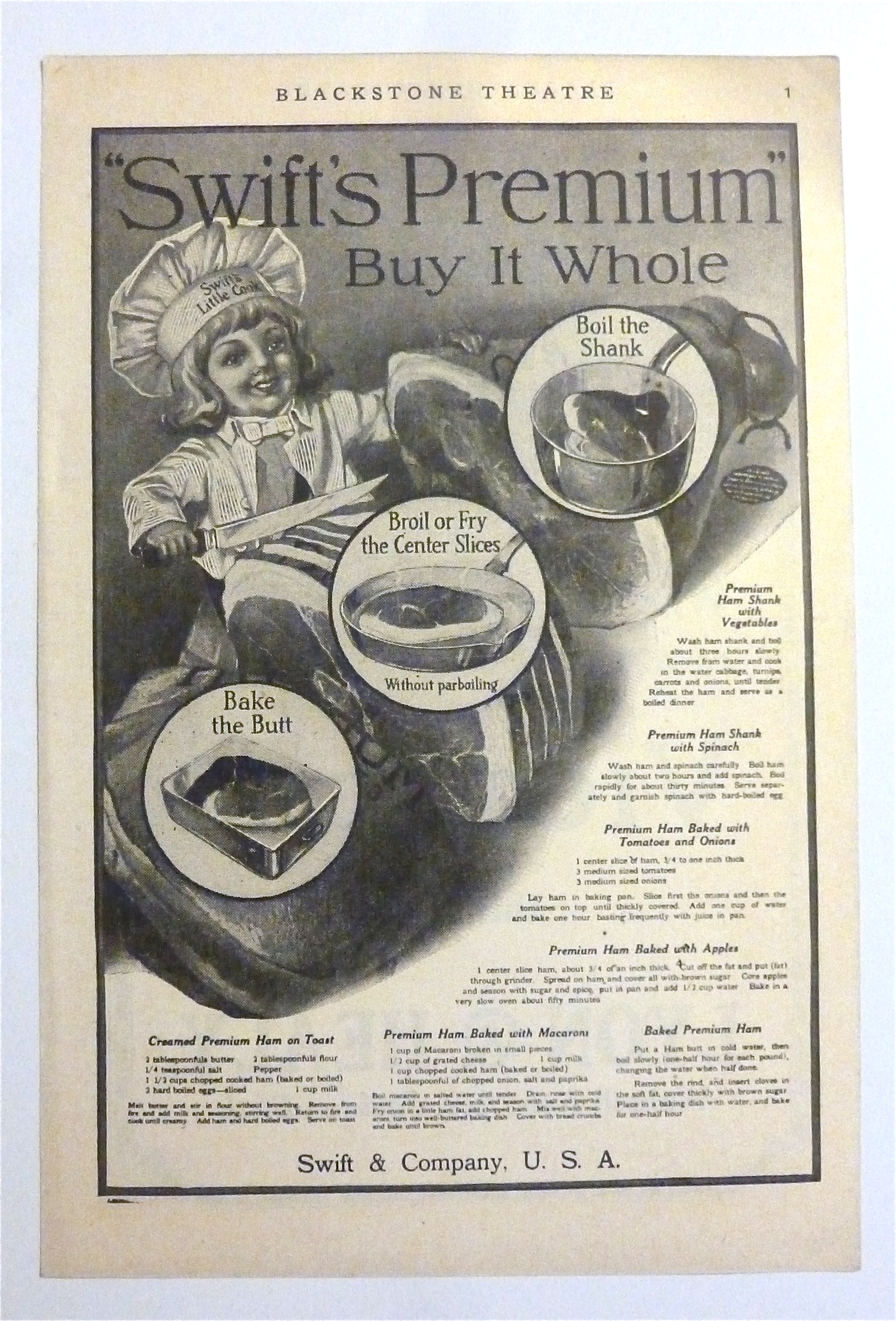 1917 Swift's Premium with Swift's Little Cook