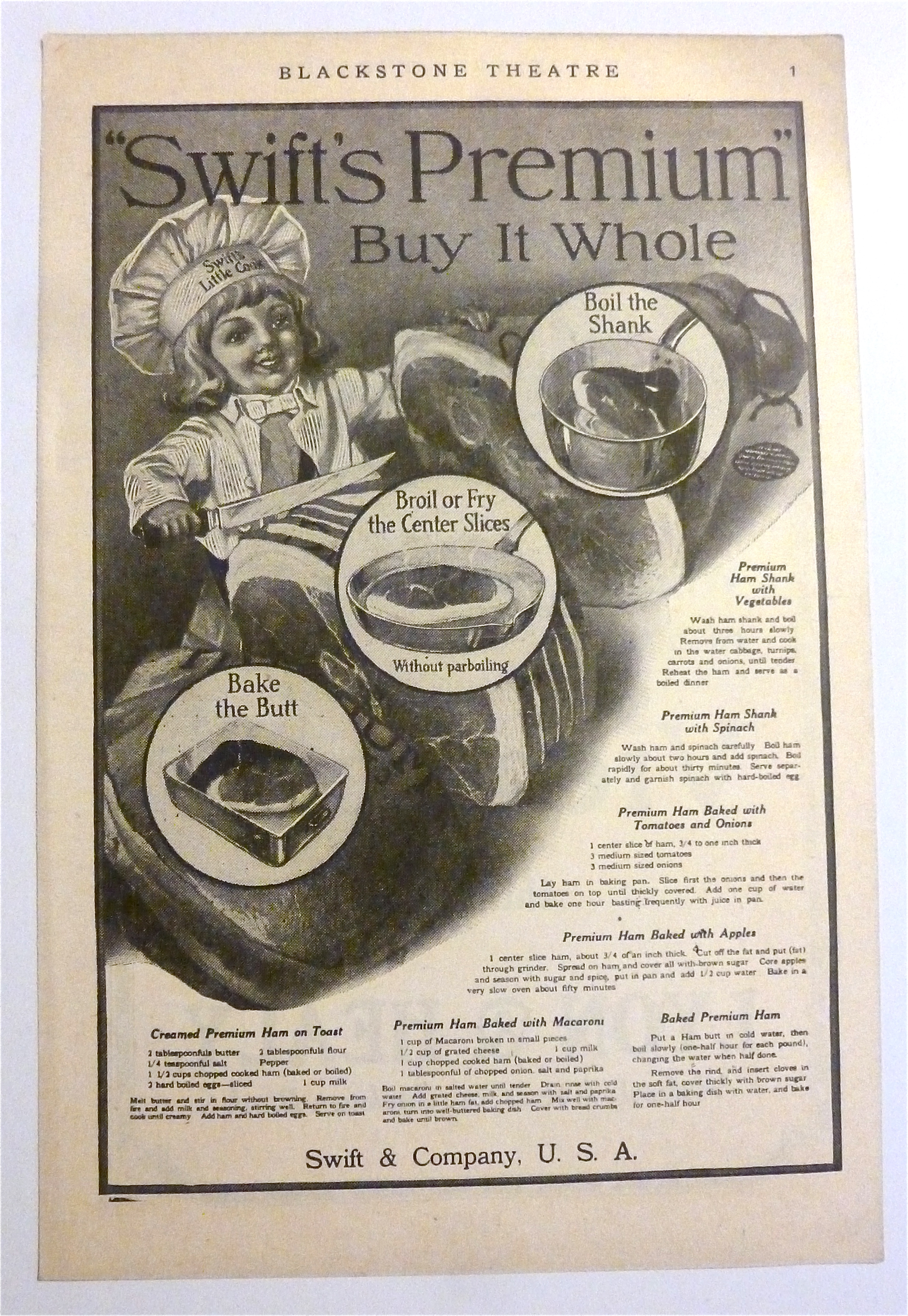 1917 Swift's Premium with Swift's Little Cook