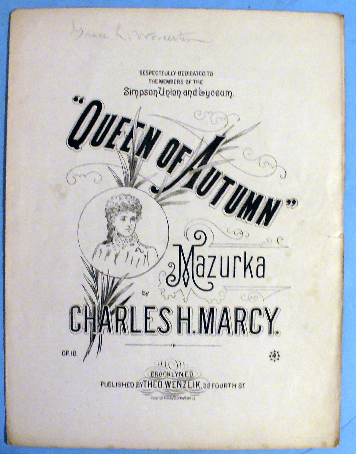 1886 Queen Of Autumn By Charles H. Marcy