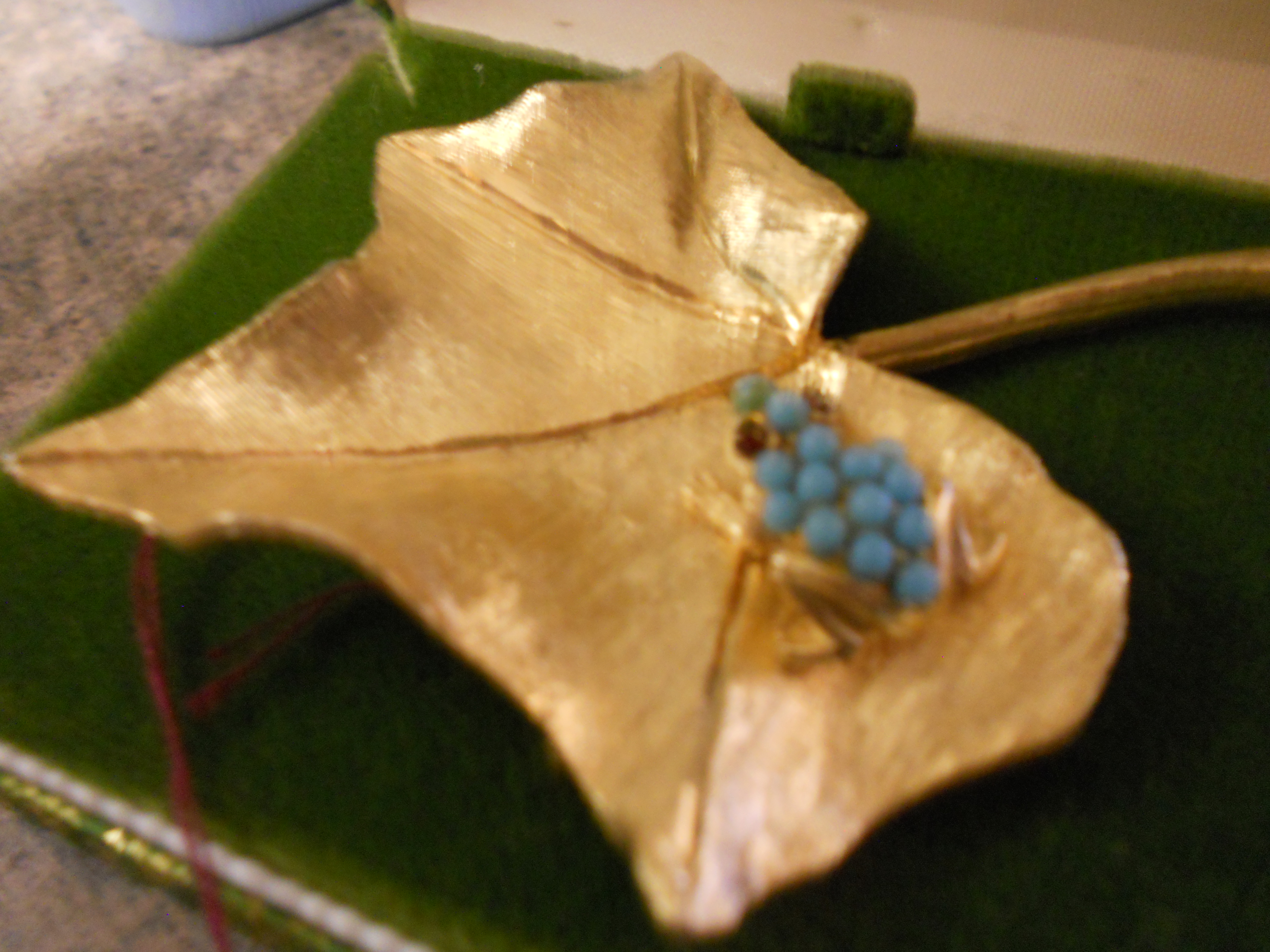 C'ledo Maple Leaf Frog Pin 1962 artist signed