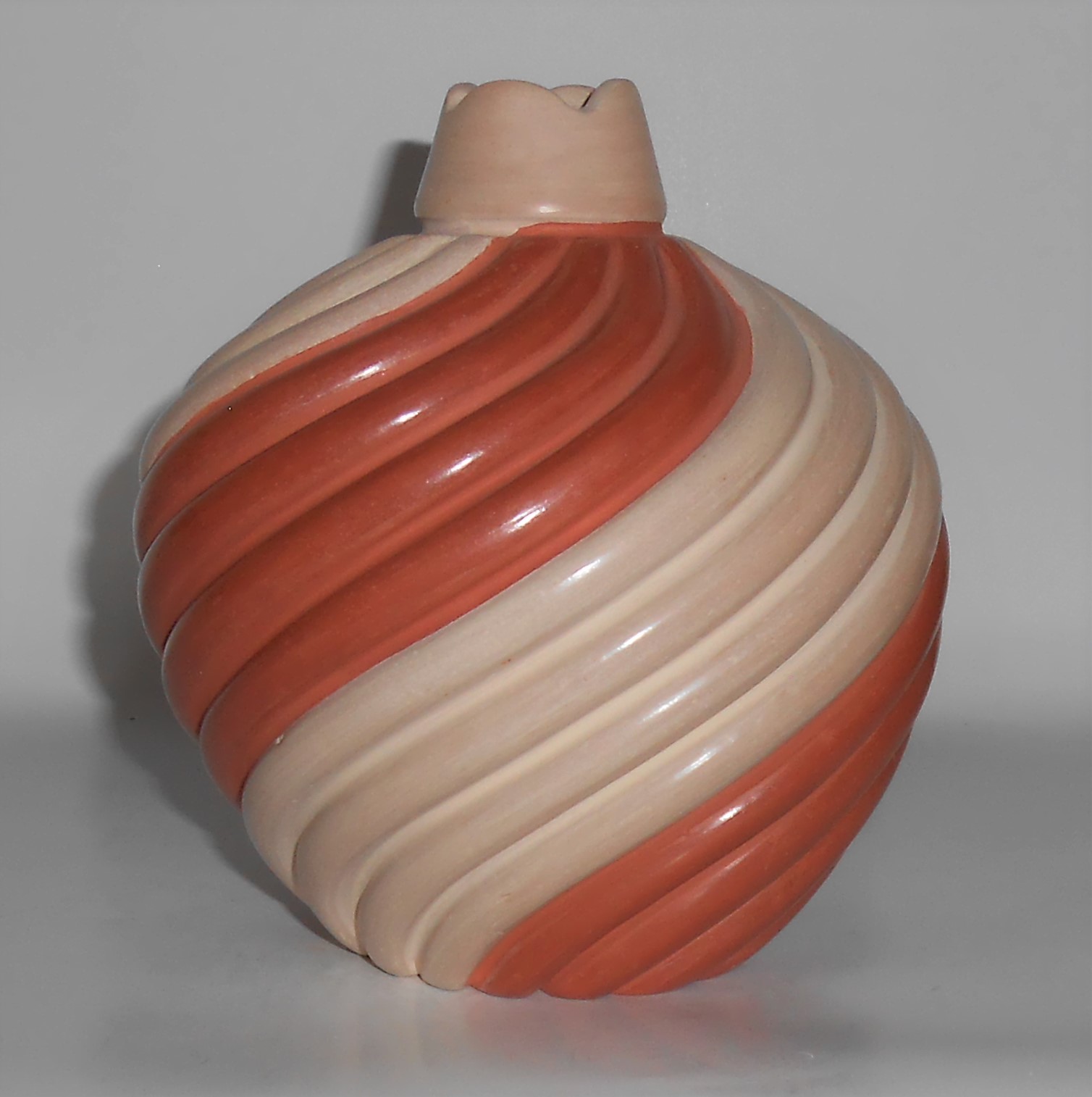 Marcella Yepa Jemez Pueblo Hand Coiled Bulbous Vase